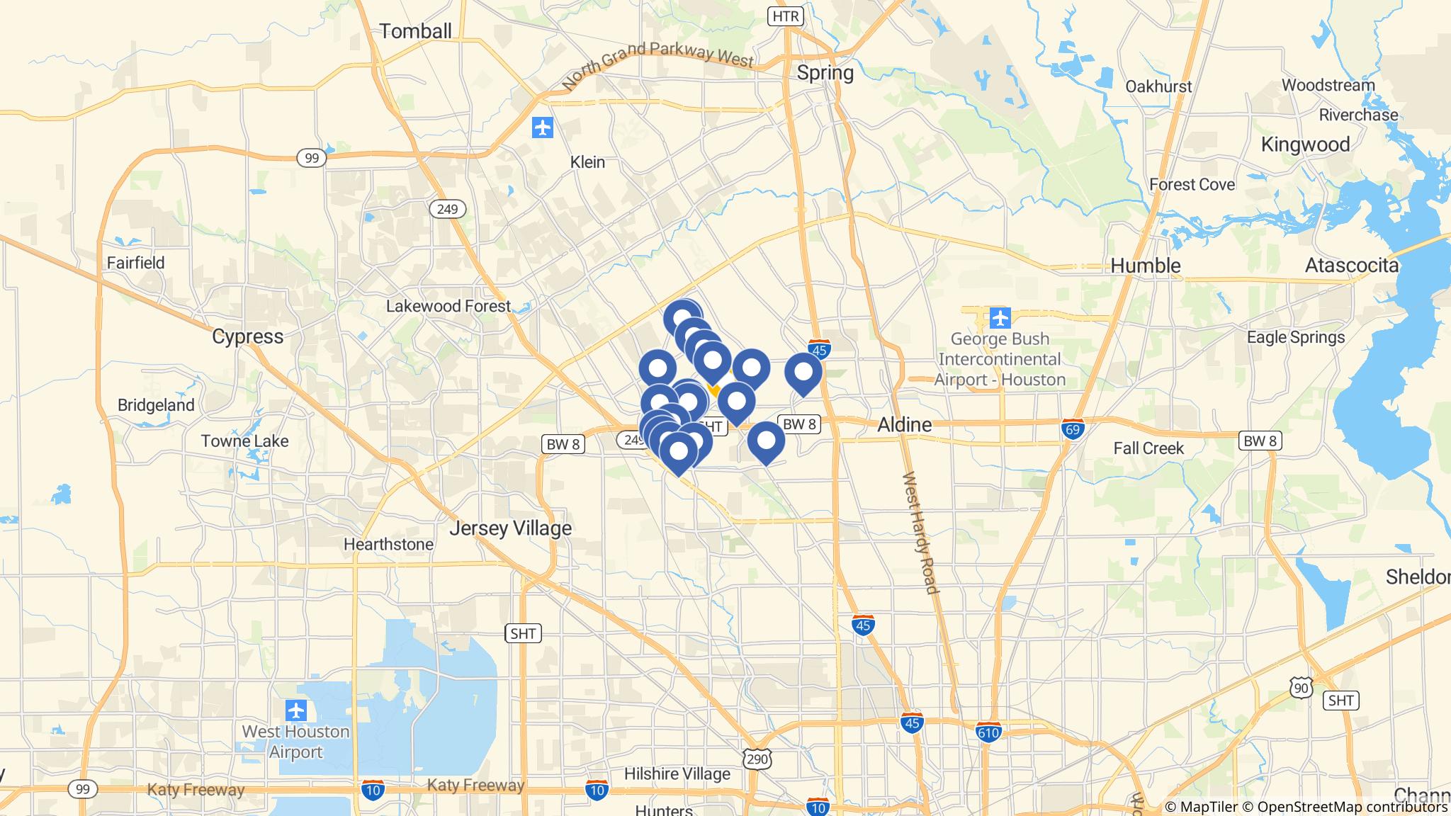 Street map of the ATM area