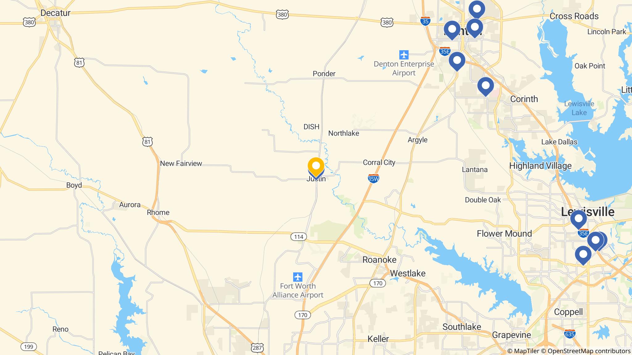 Street map of the ATM area