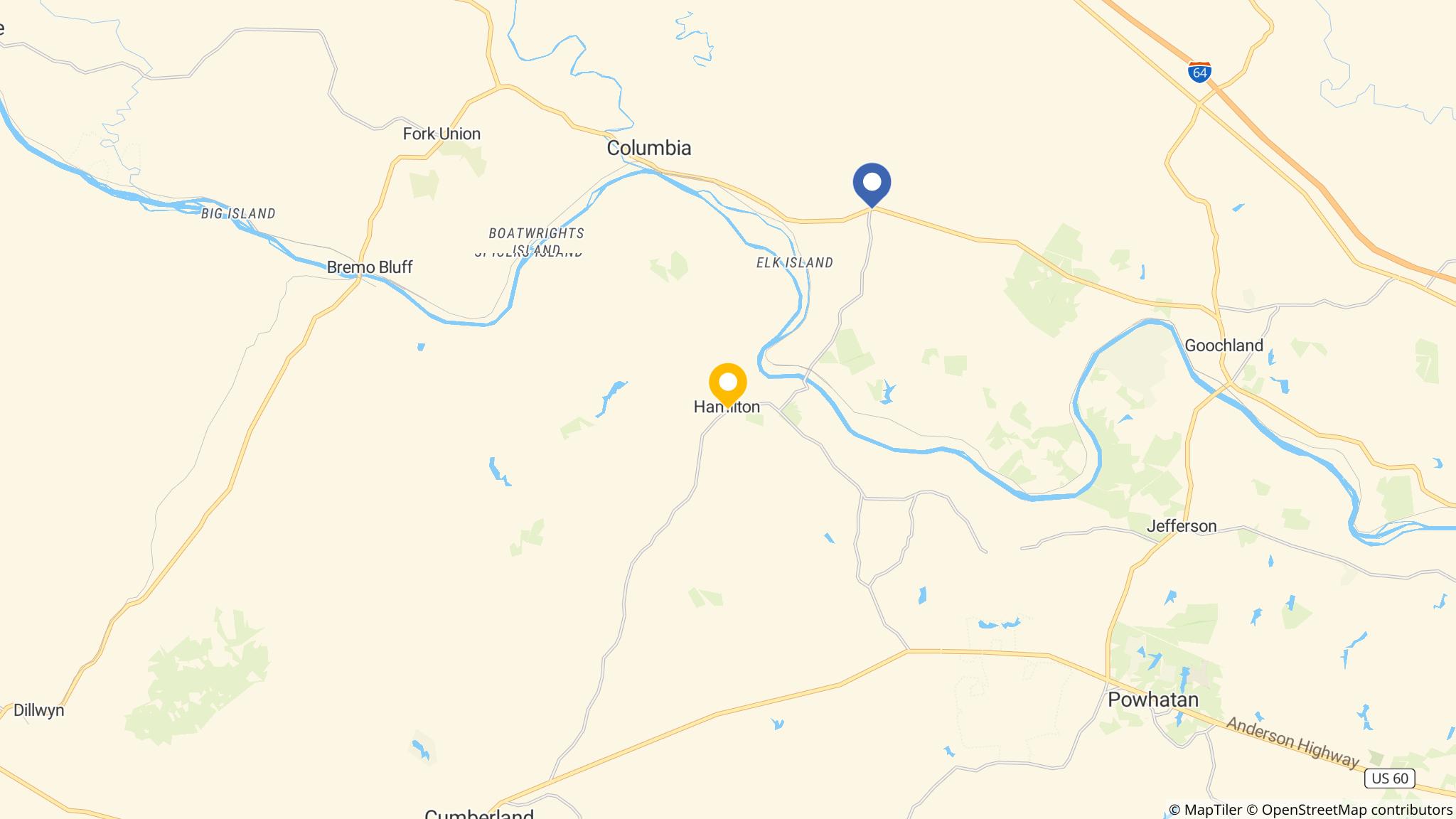 Street map of the ATM area