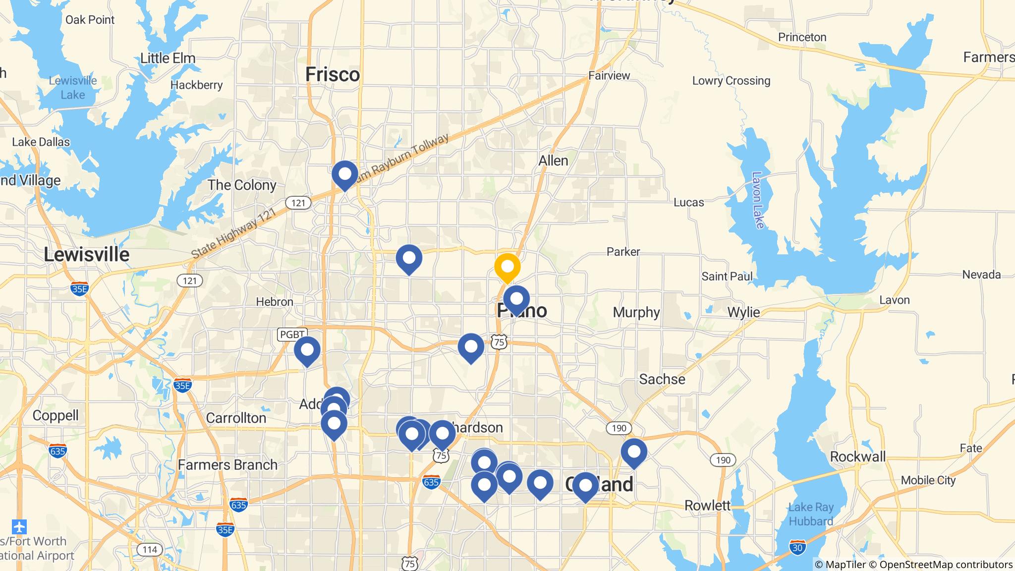 Street map of the ATM area