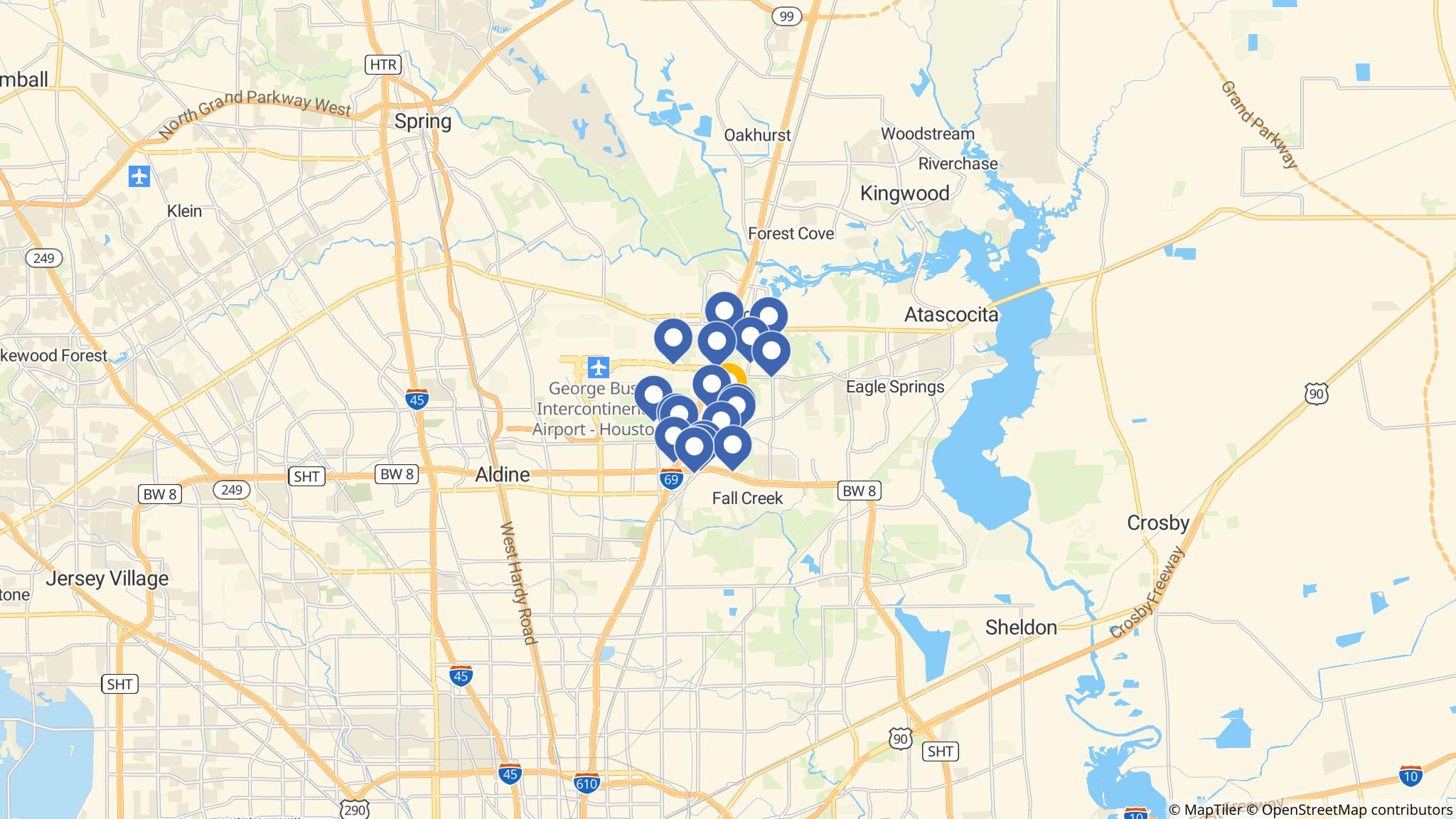 Street map of the ATM area