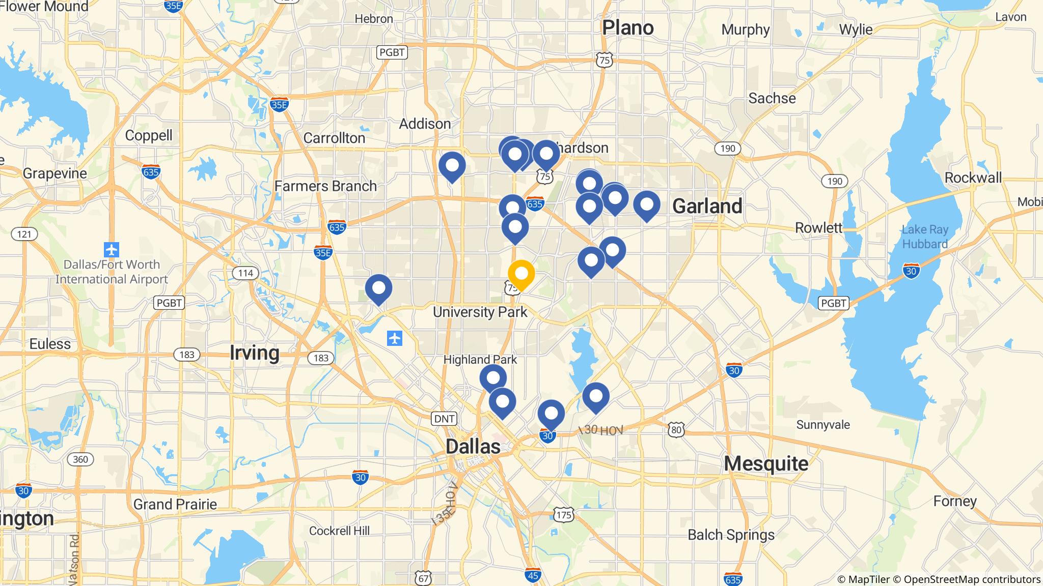 Street map of the ATM area