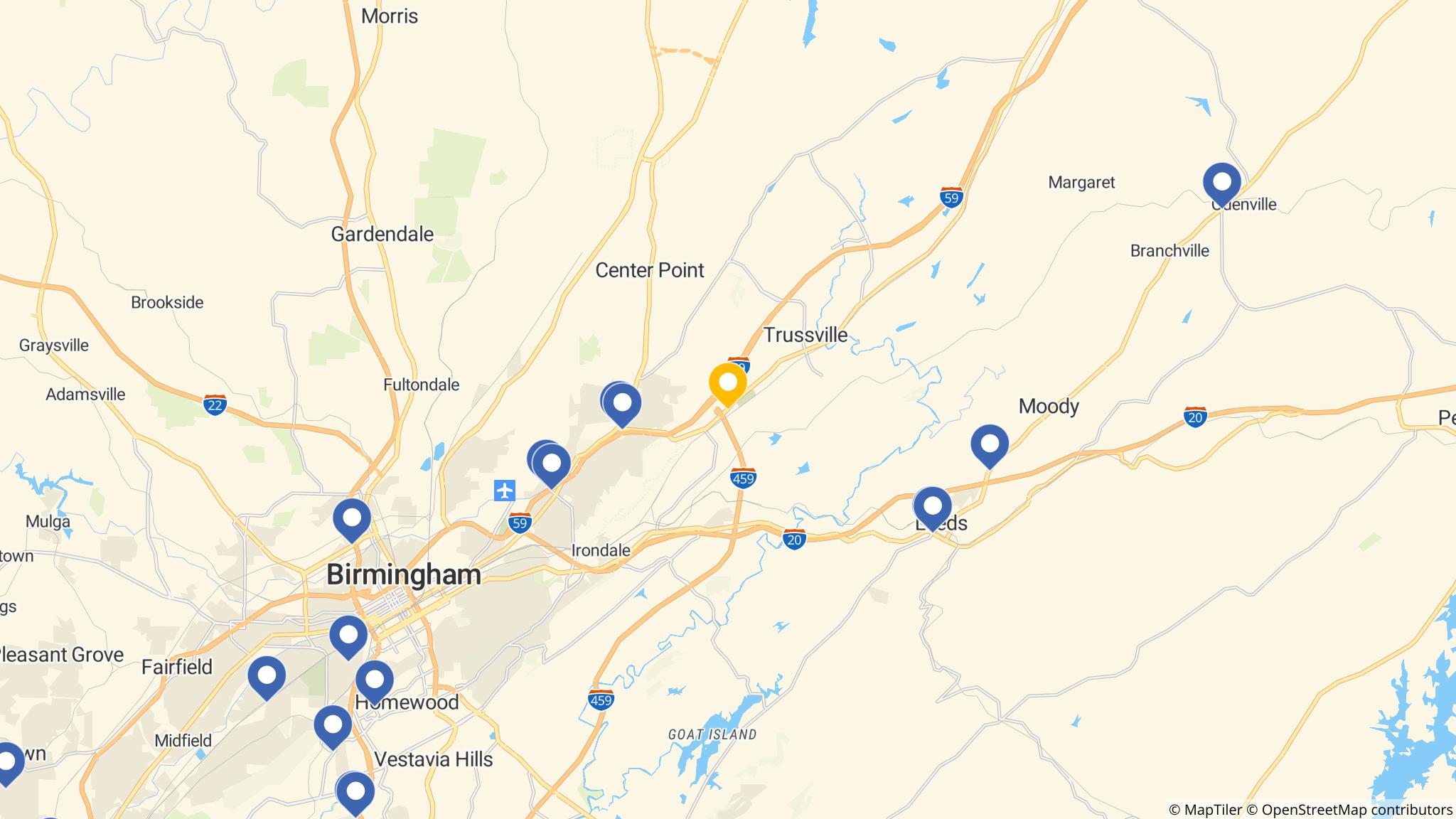 Street map of the ATM area