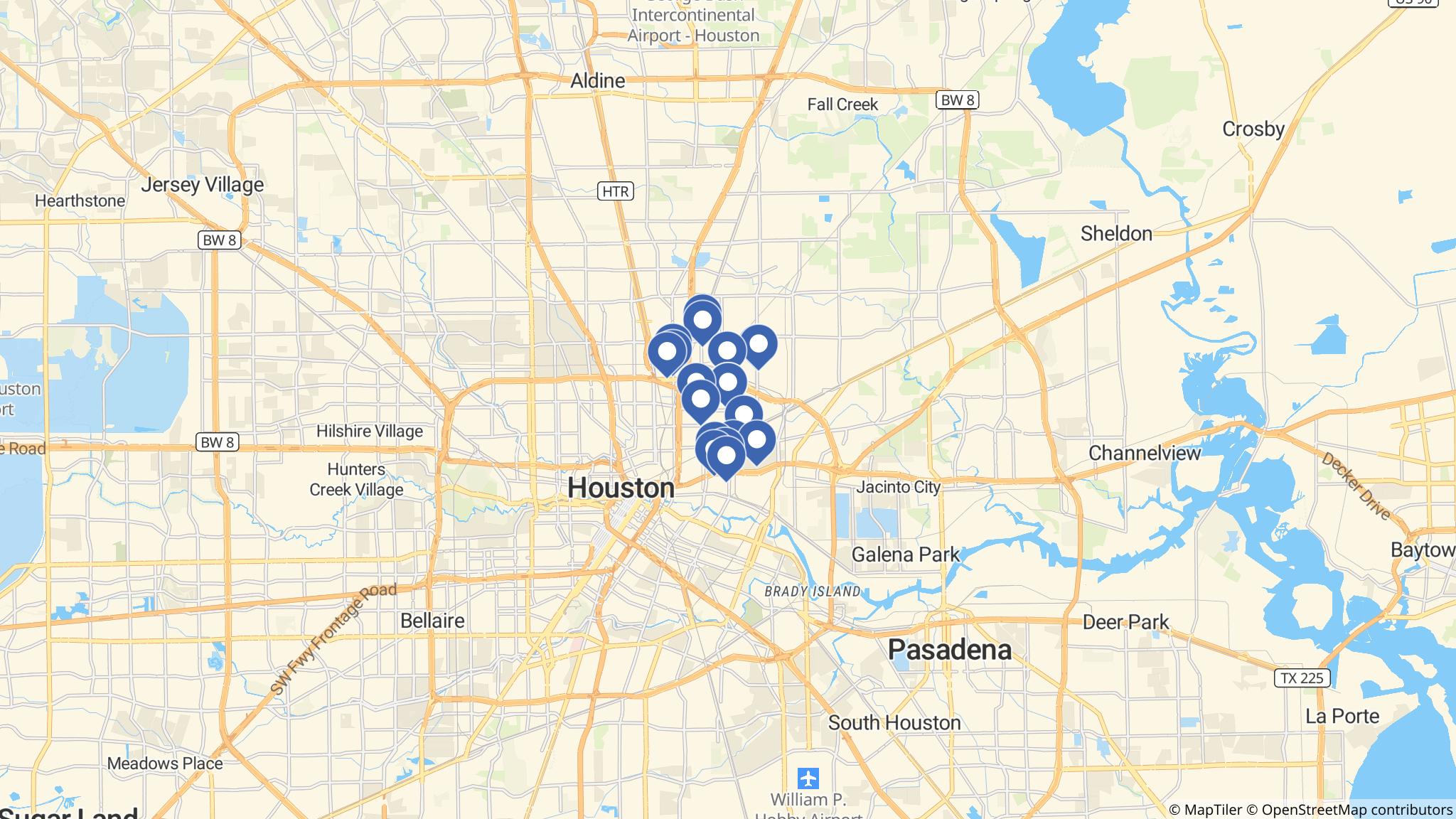 Street map of the ATM area