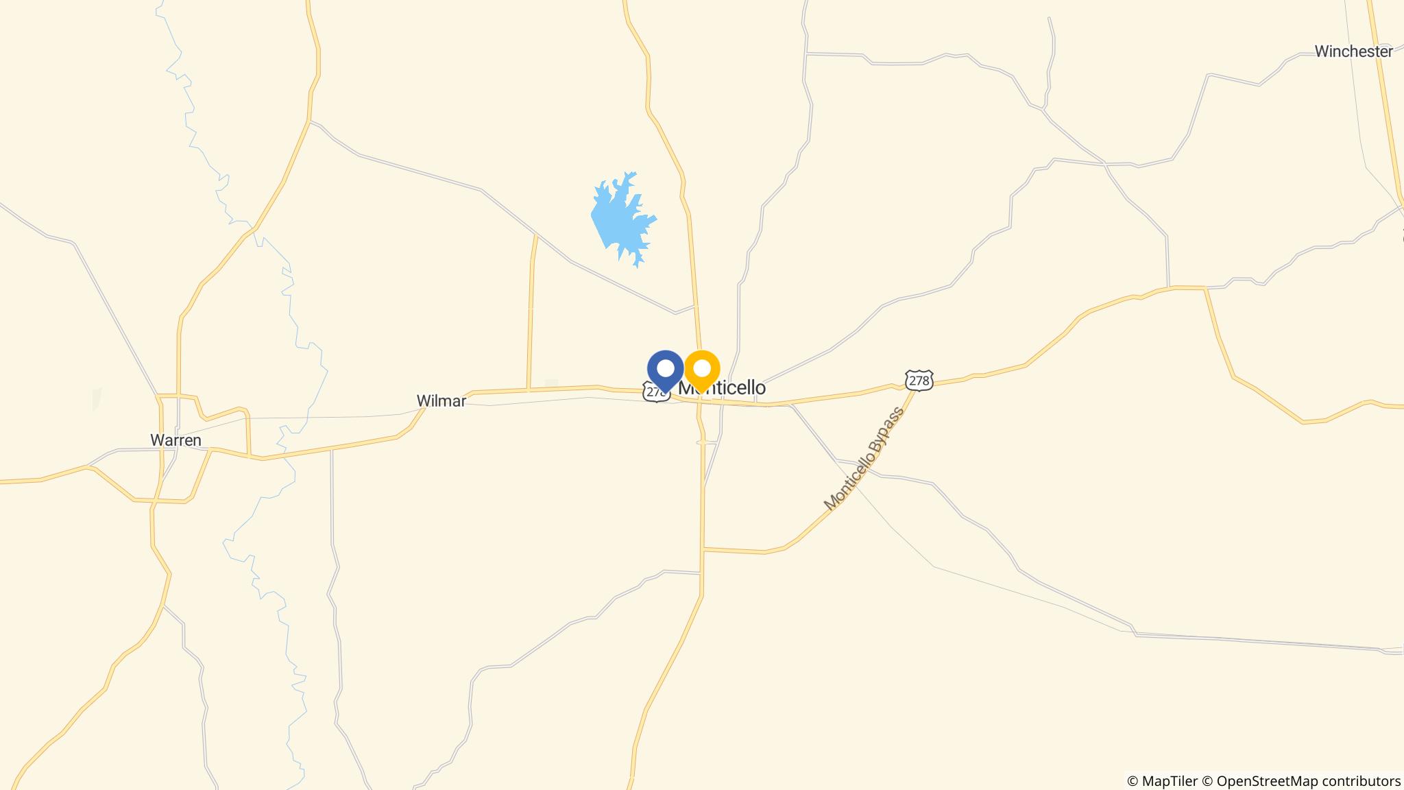 Street map of the ATM area