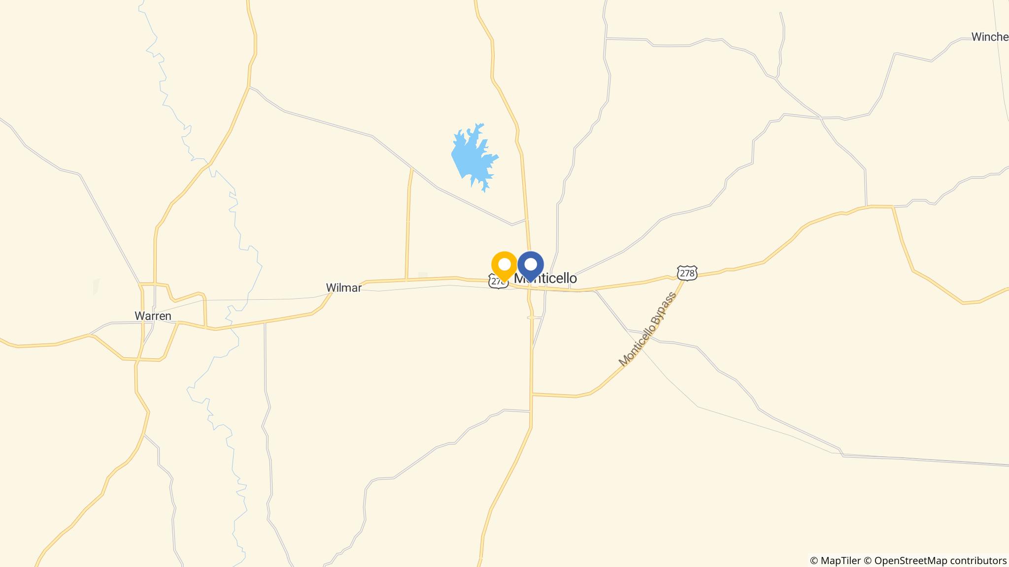 Street map of the ATM area
