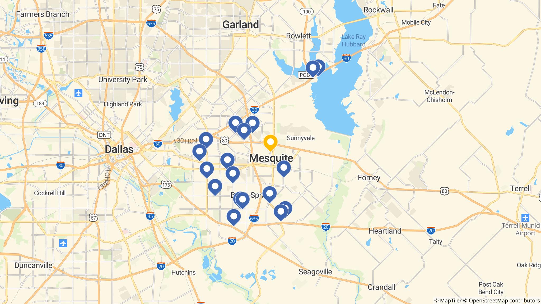 Street map of the ATM area