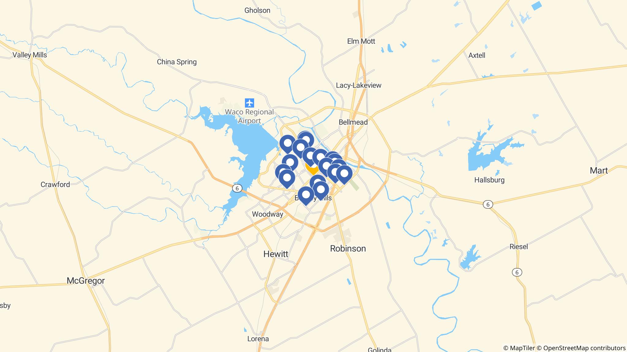 Street map of the ATM area