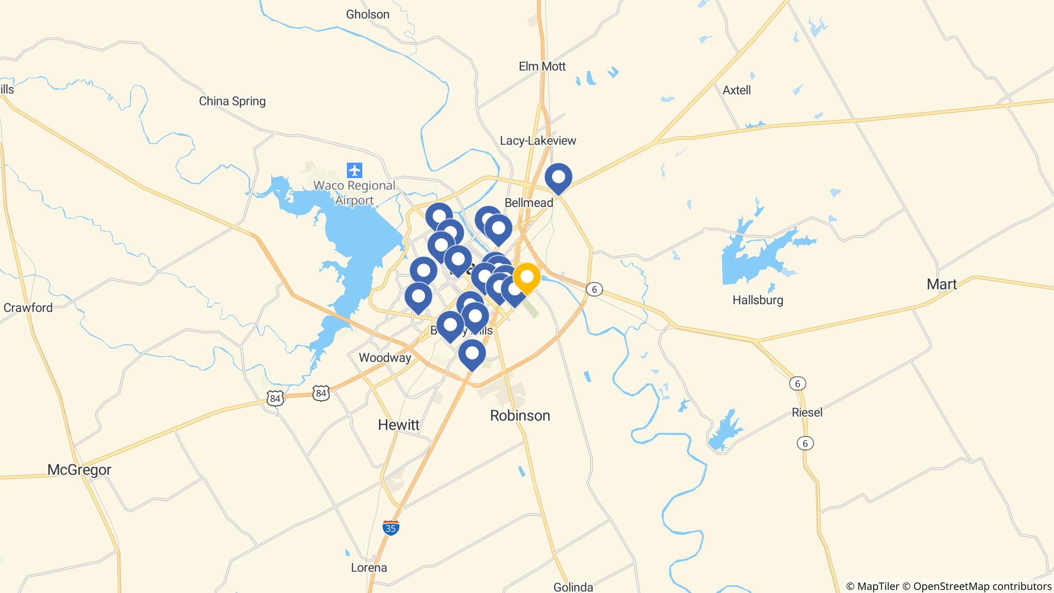 Street map of the ATM area