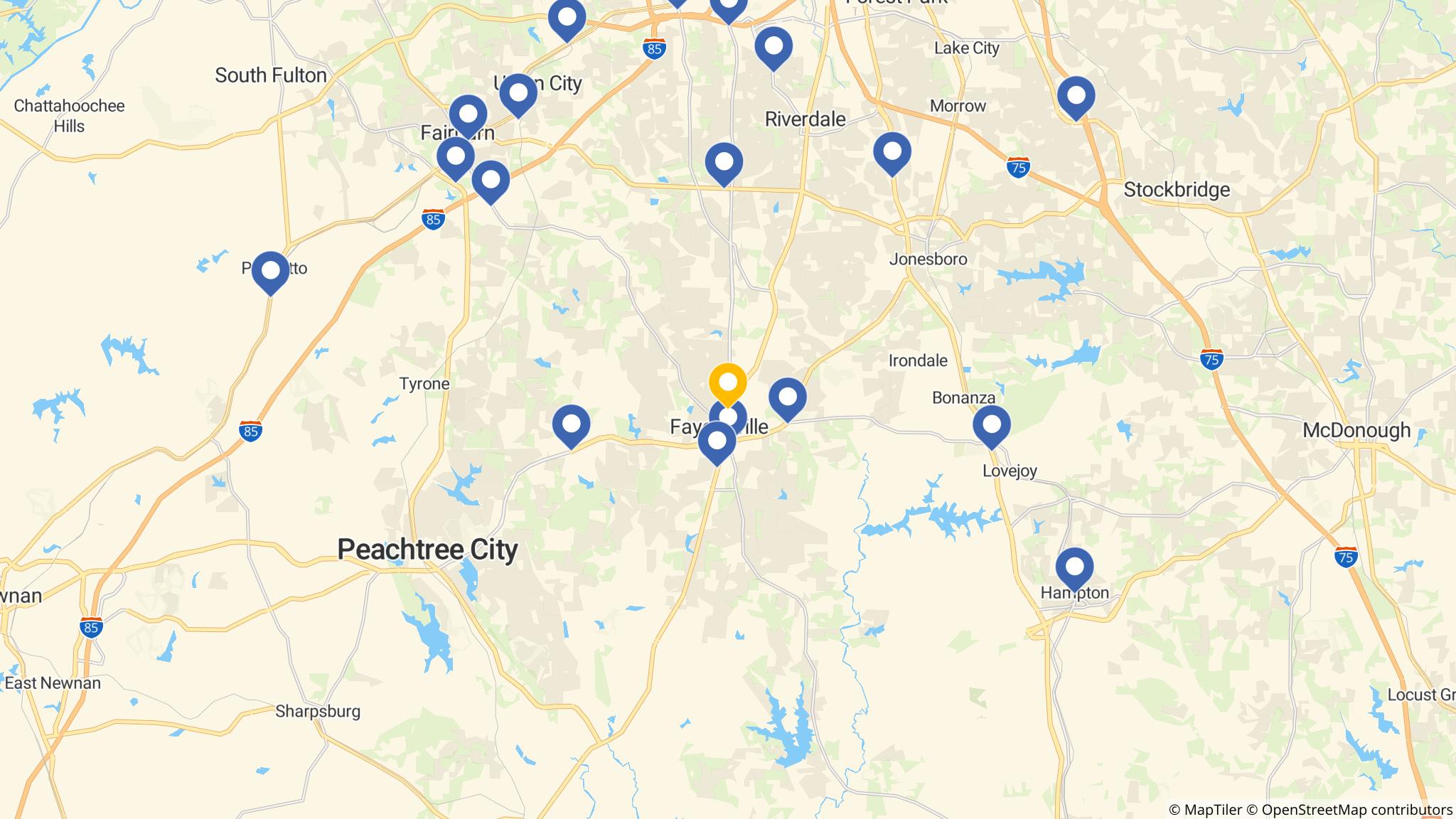 Street map of the ATM area