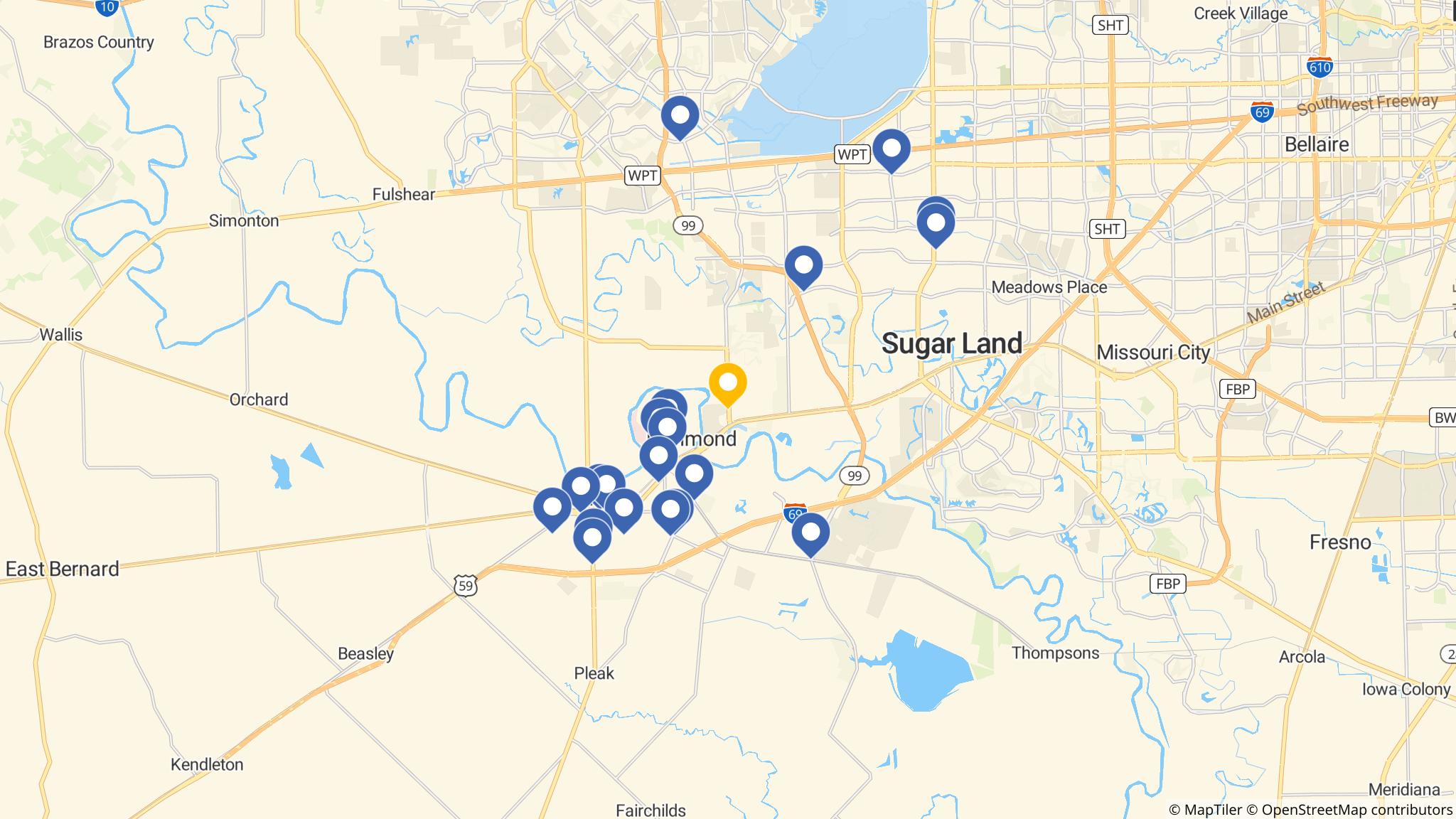Street map of the ATM area