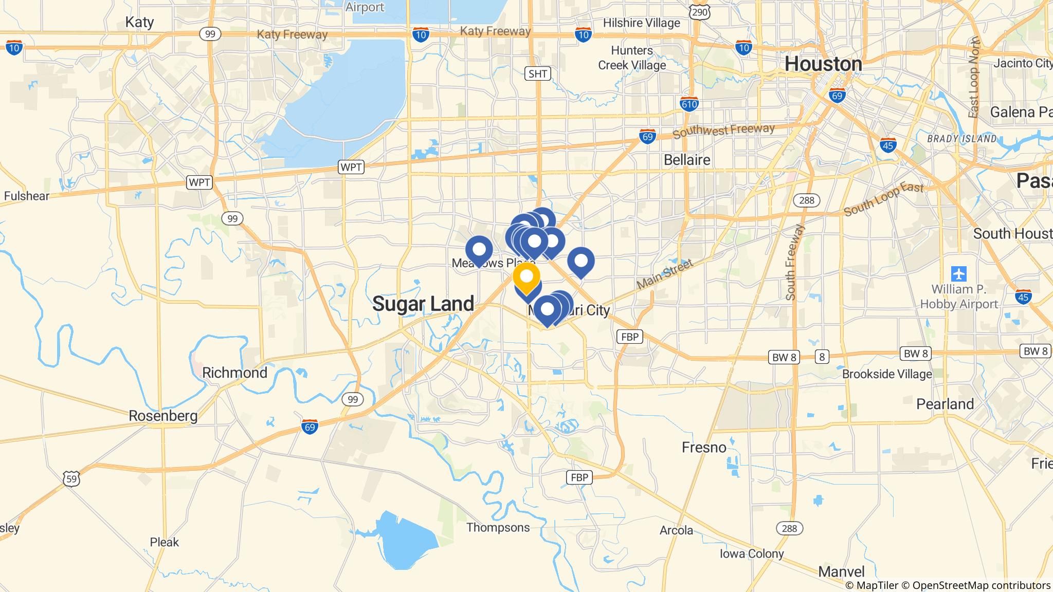Street map of the ATM area