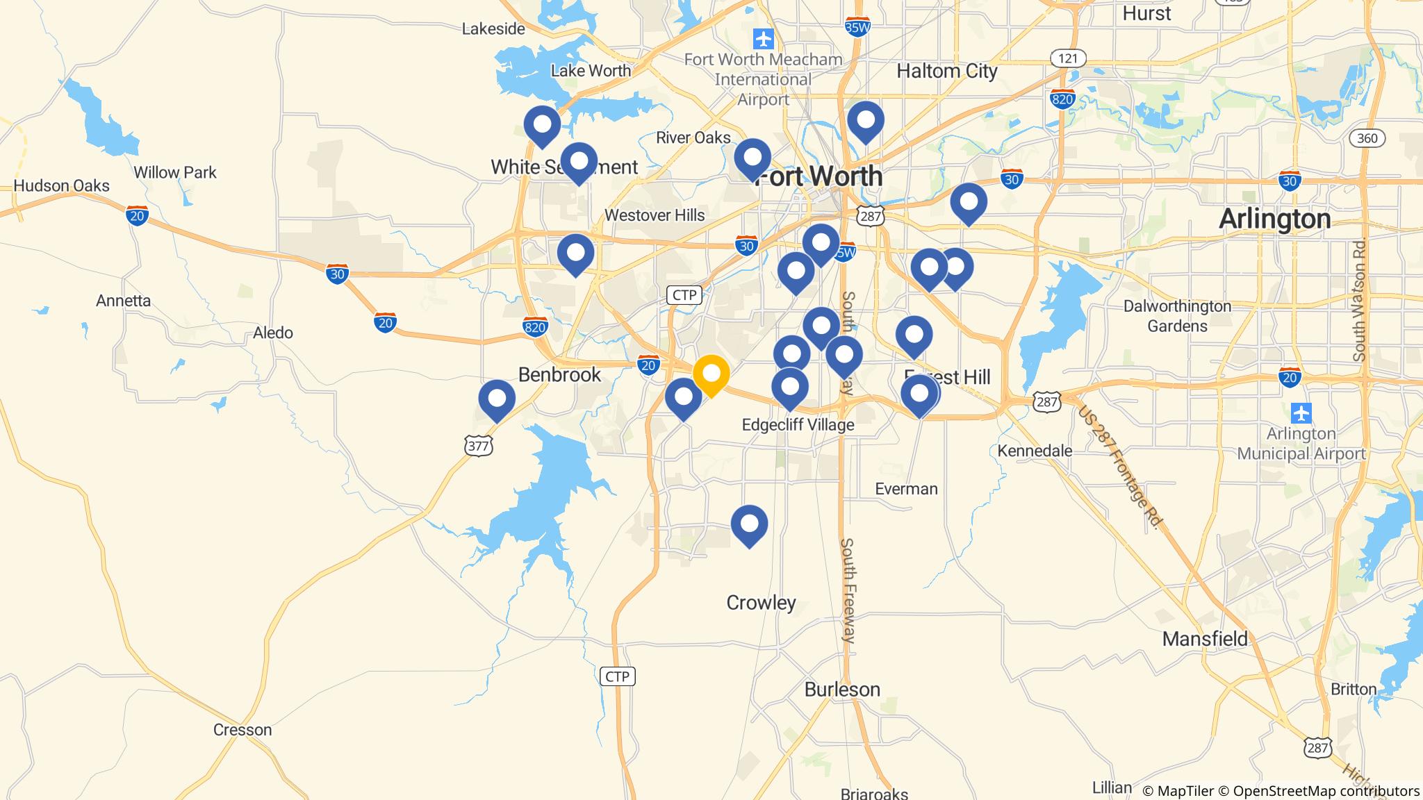 Street map of the ATM area