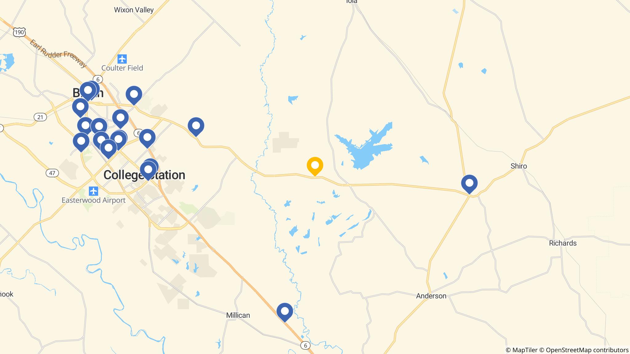Street map of the ATM area