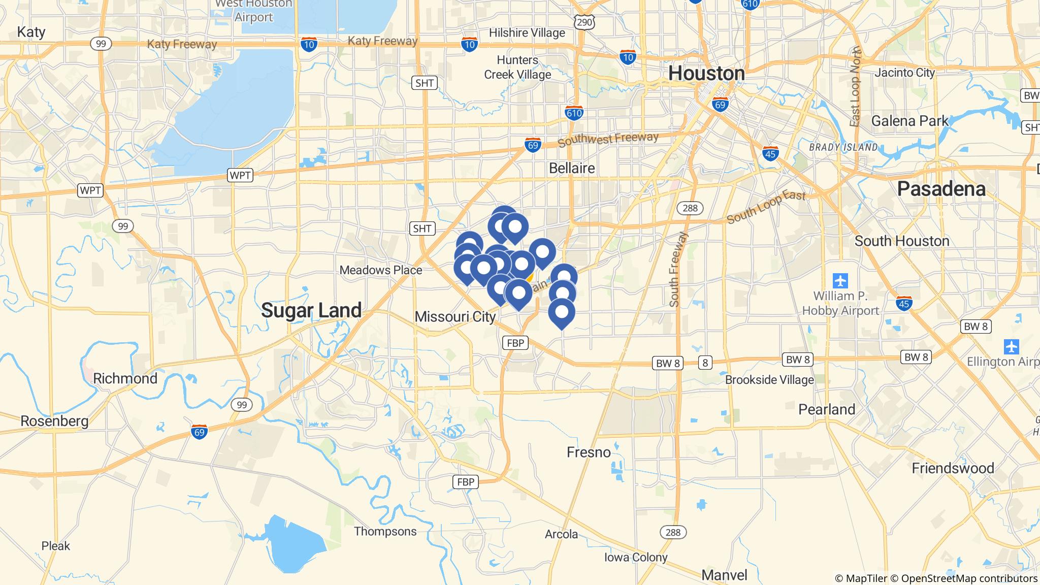 Street map of the ATM area