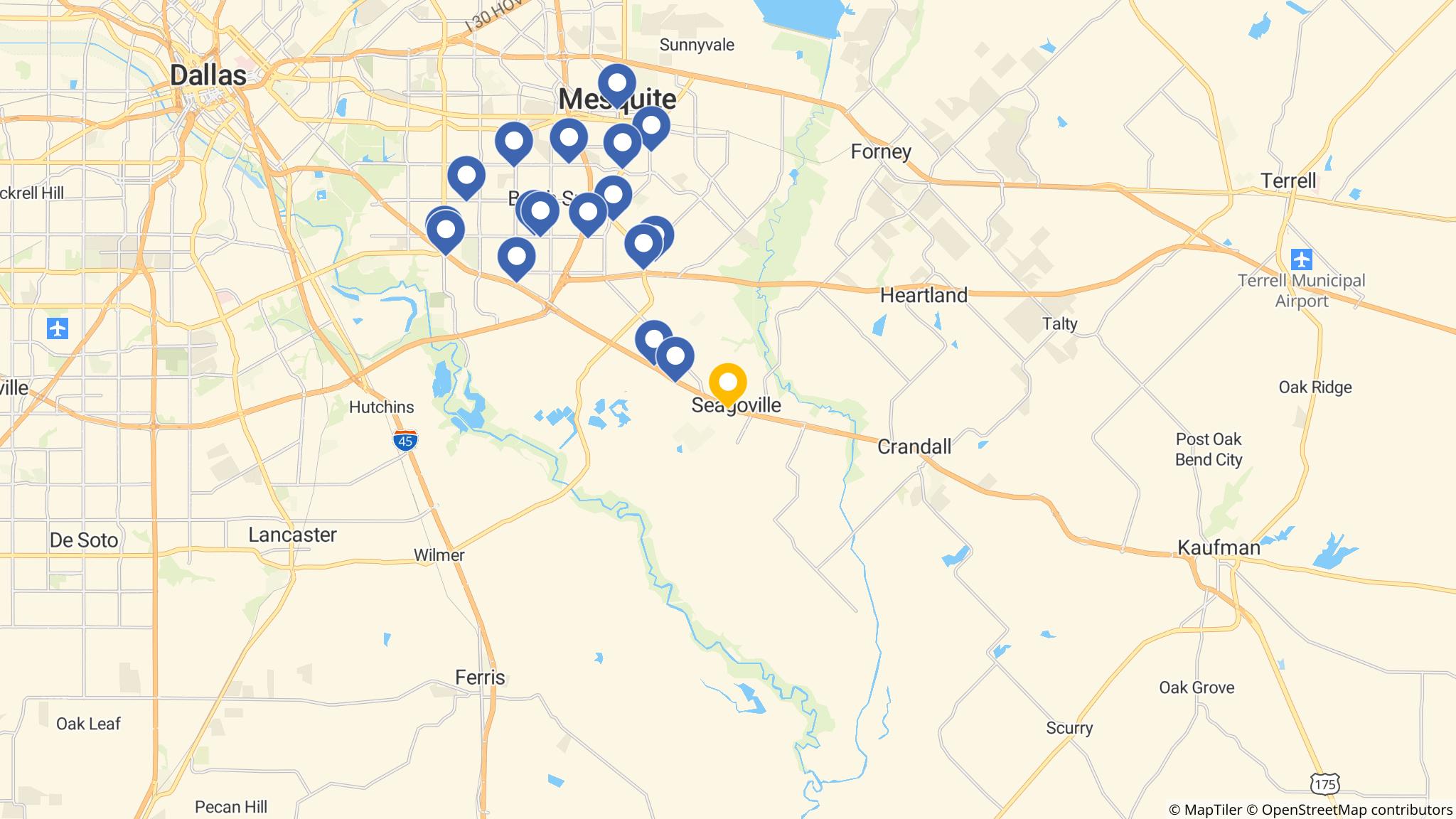 Street map of the ATM area