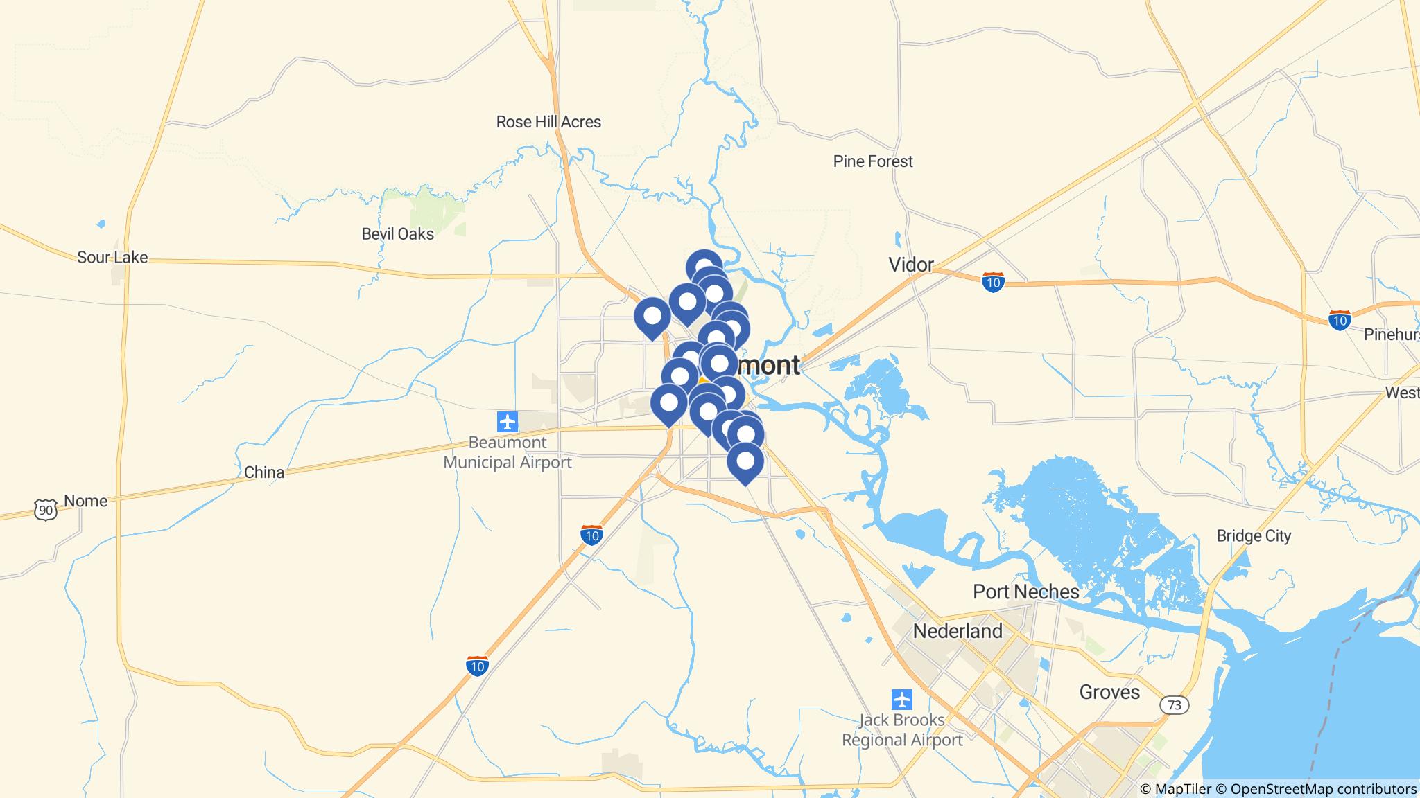 Street map of the ATM area