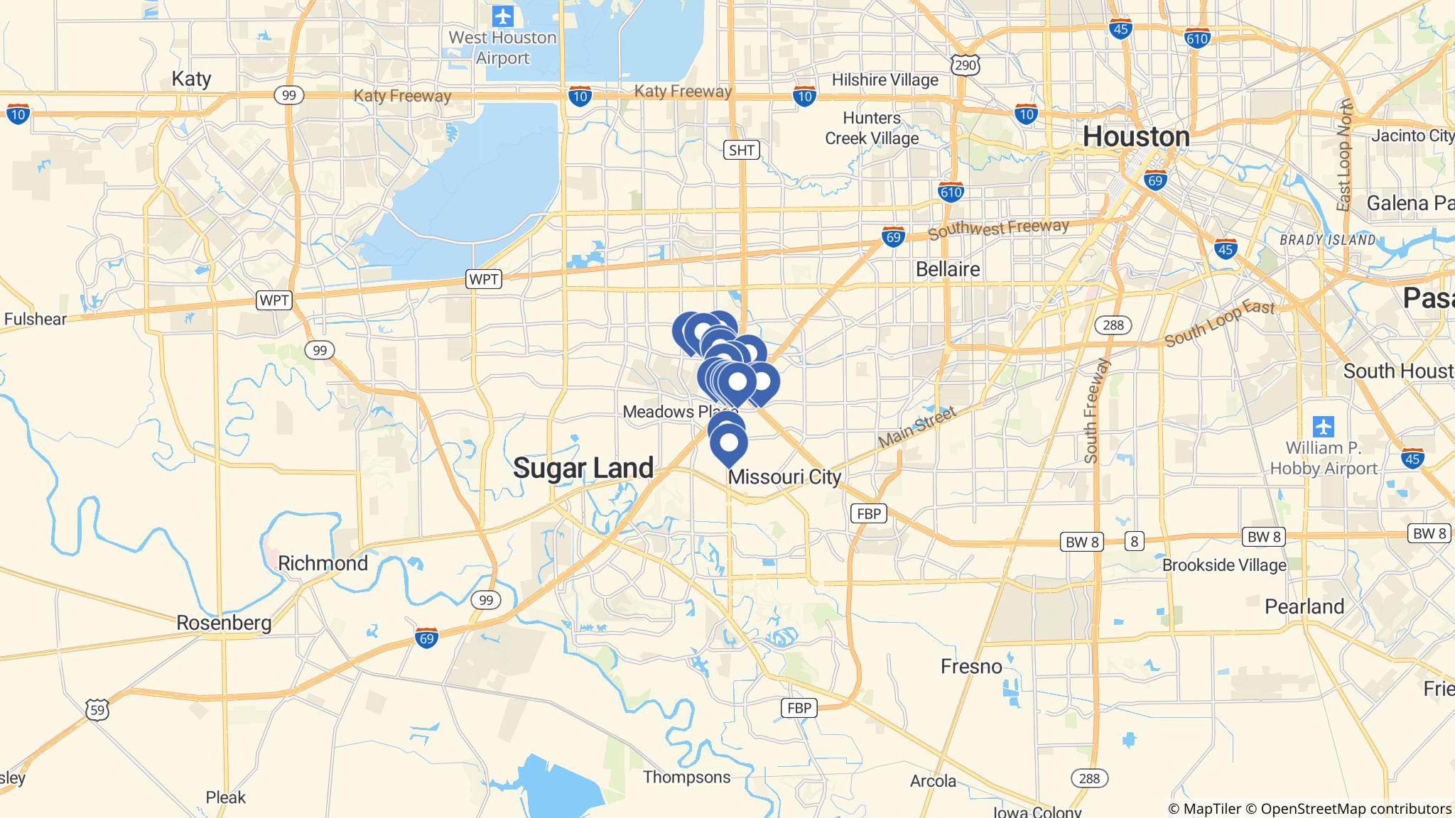 Street map of the ATM area
