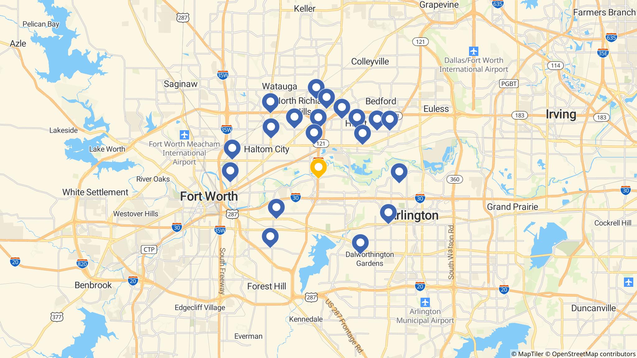Street map of the ATM area
