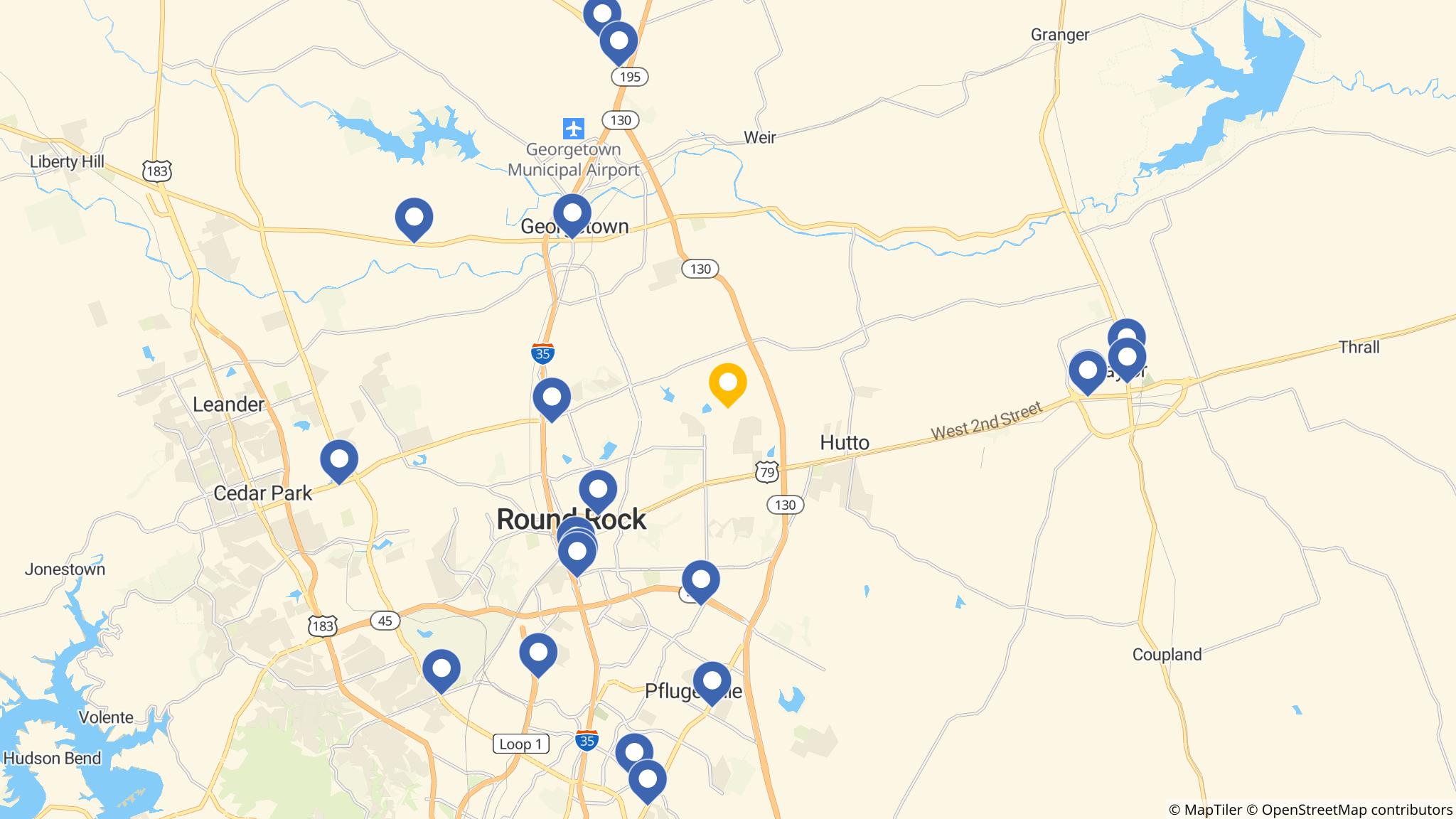 Street map of the ATM area
