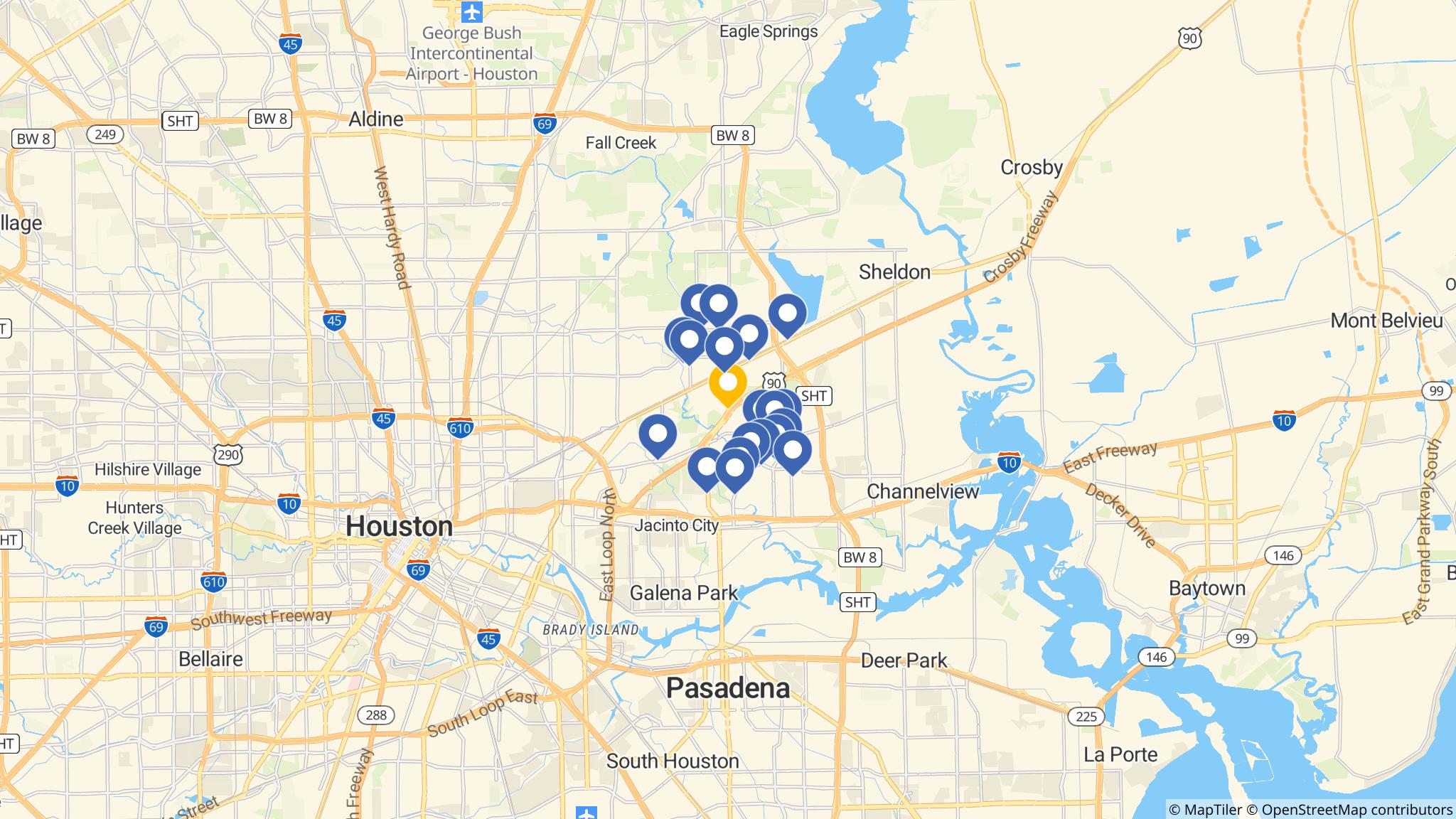 Street map of the ATM area
