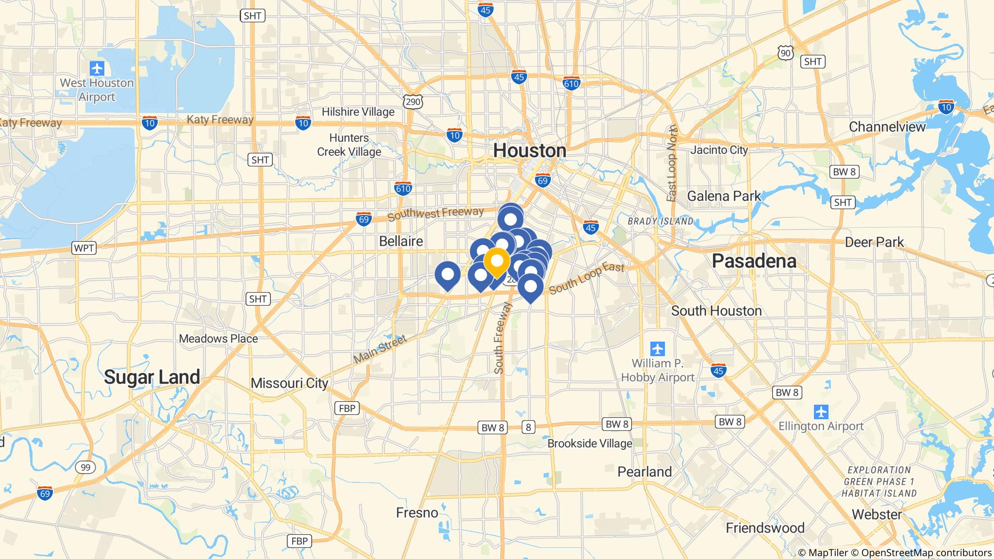 Street map of the ATM area