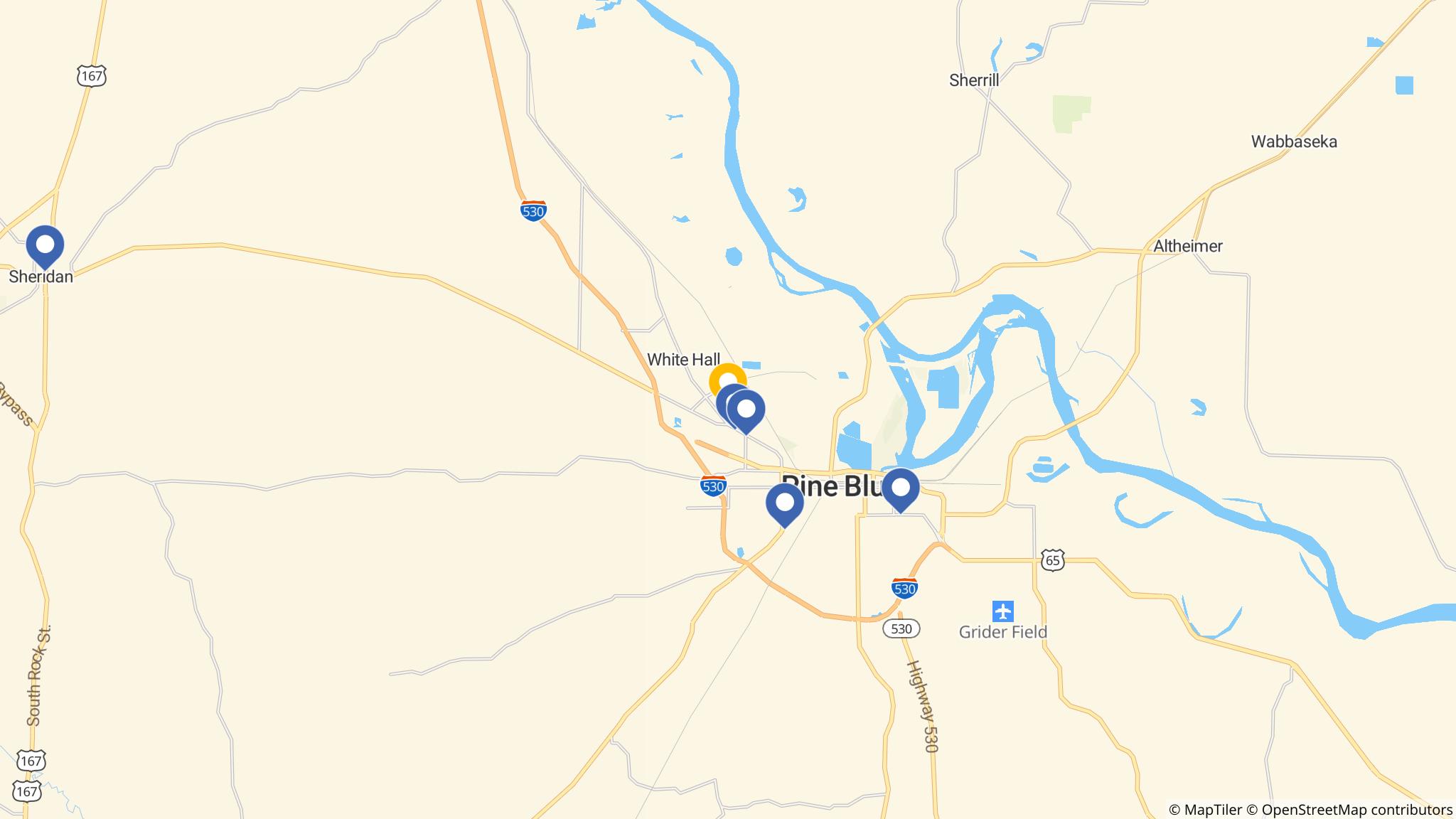 Street map of the ATM area