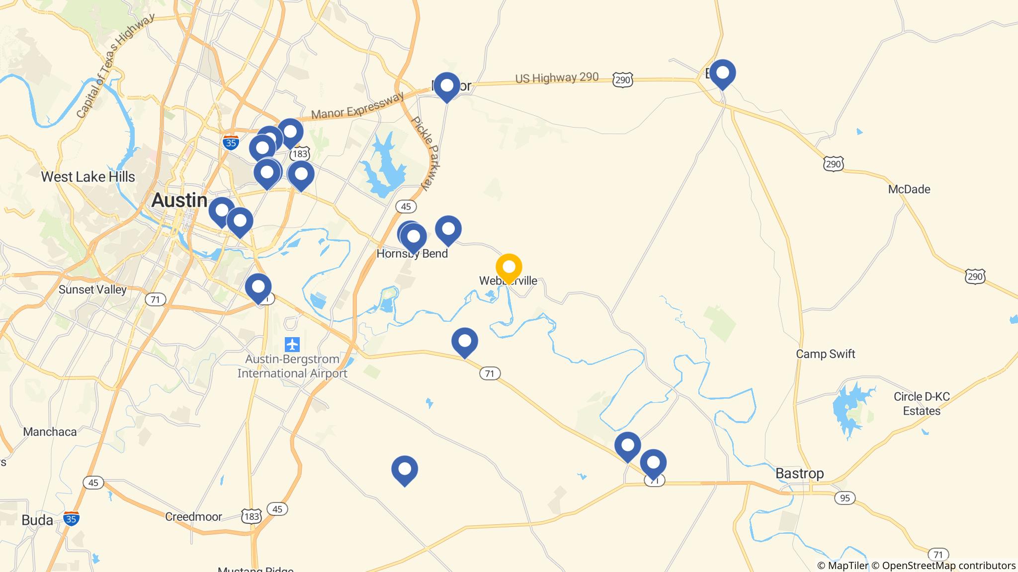 Street map of the ATM area