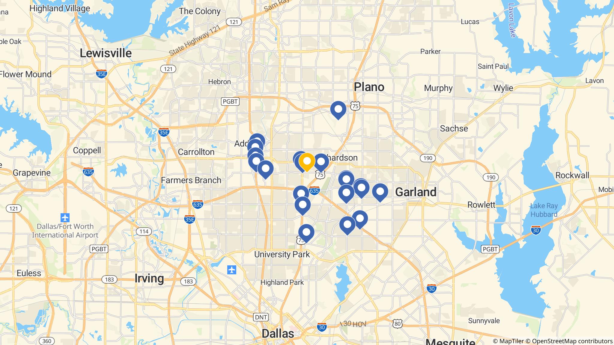 Street map of the ATM area