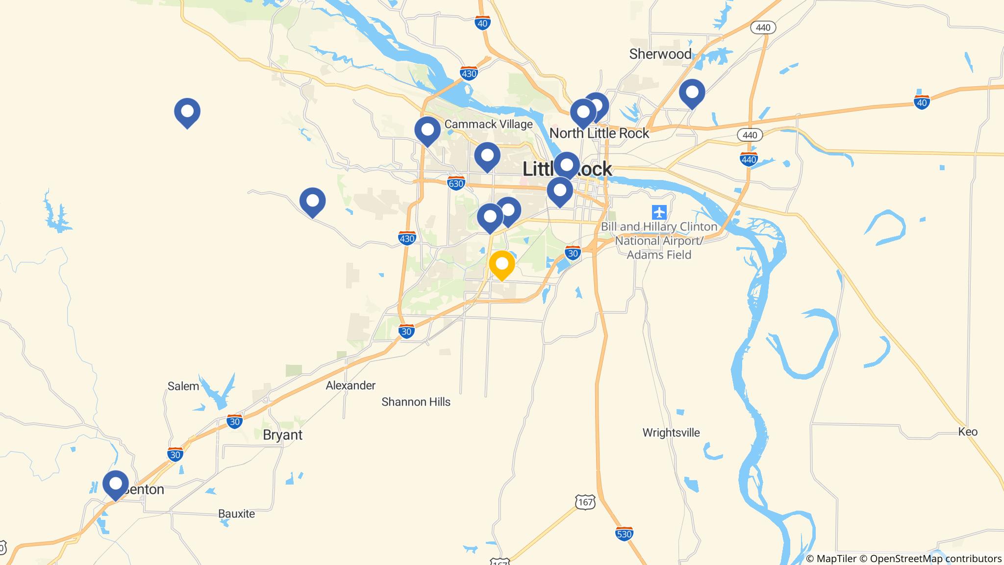 Street map of the ATM area