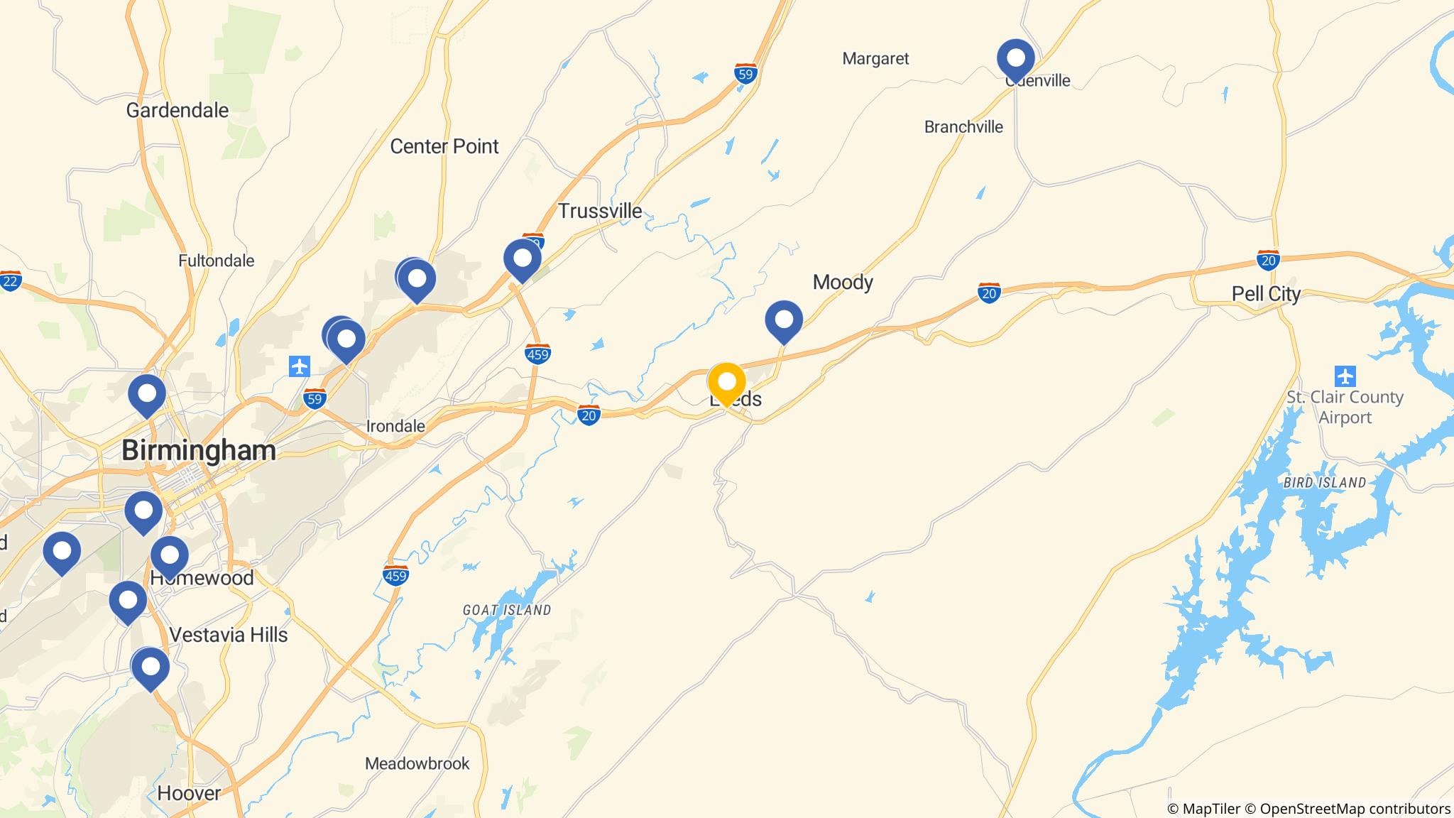 Street map of the ATM area
