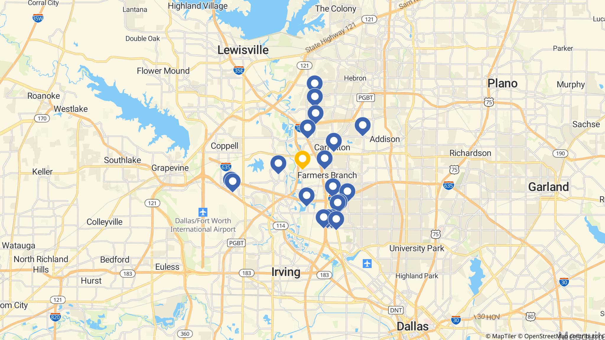 Street map of the ATM area