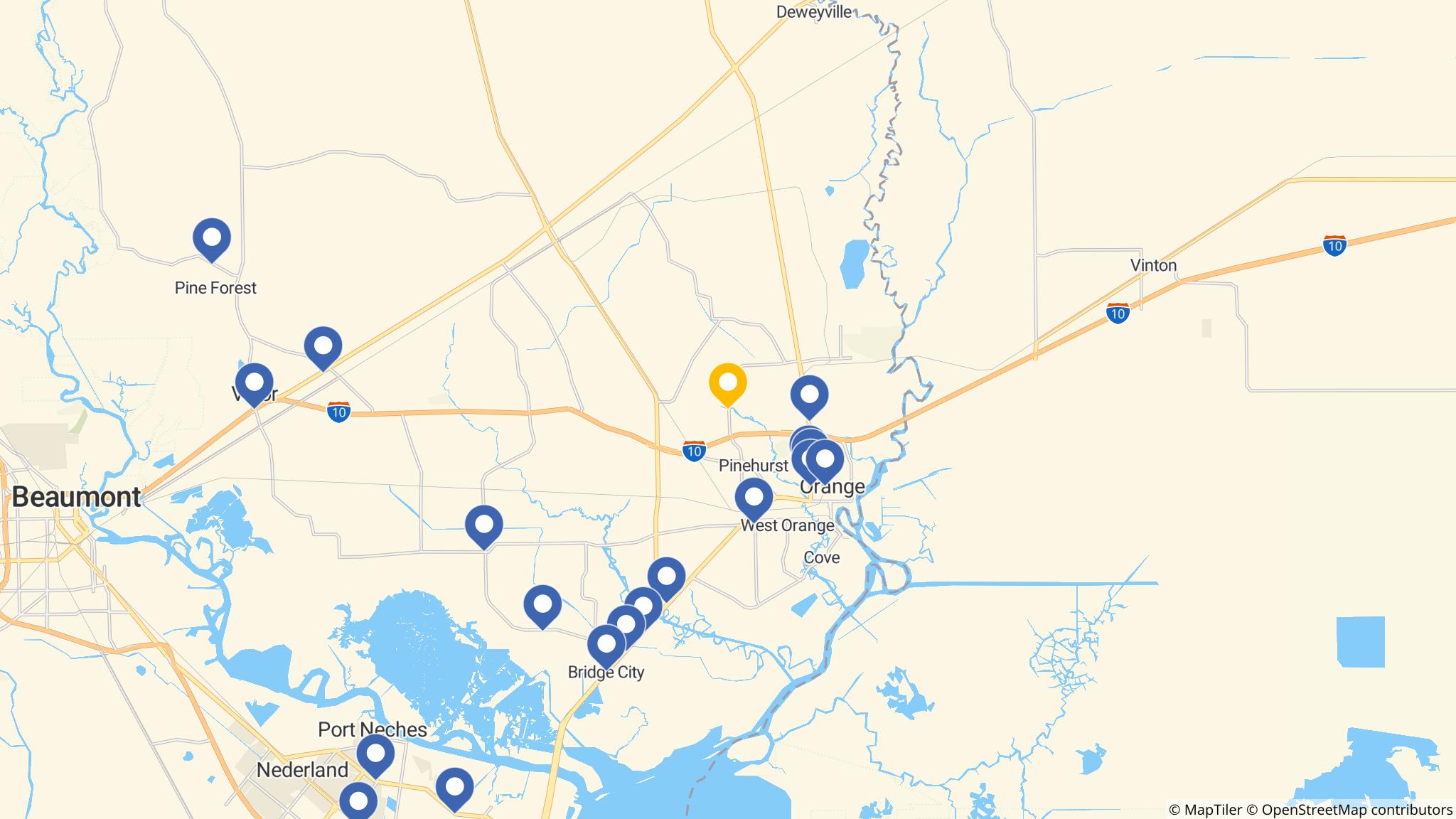 Street map of the ATM area