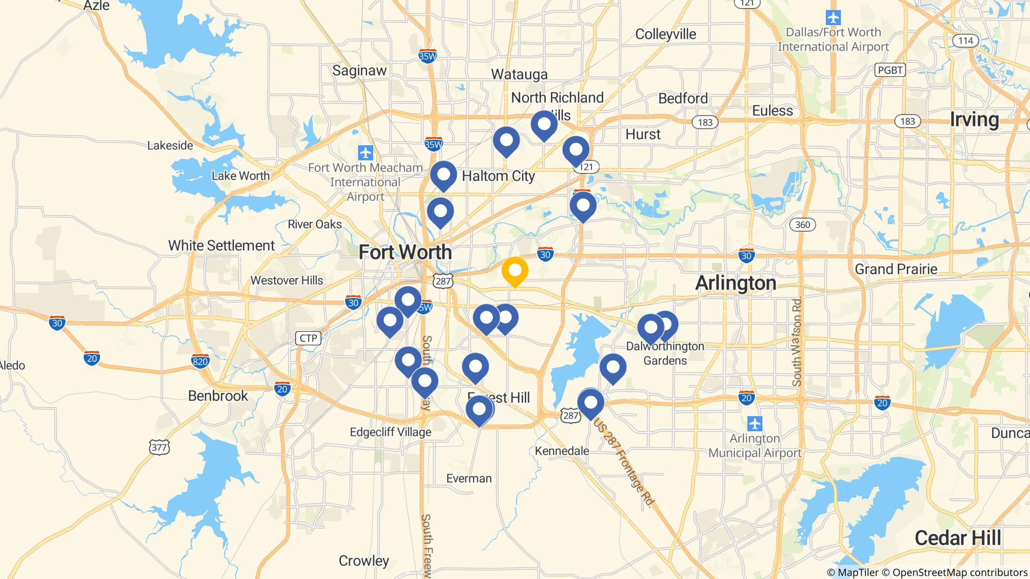 Street map of the ATM area