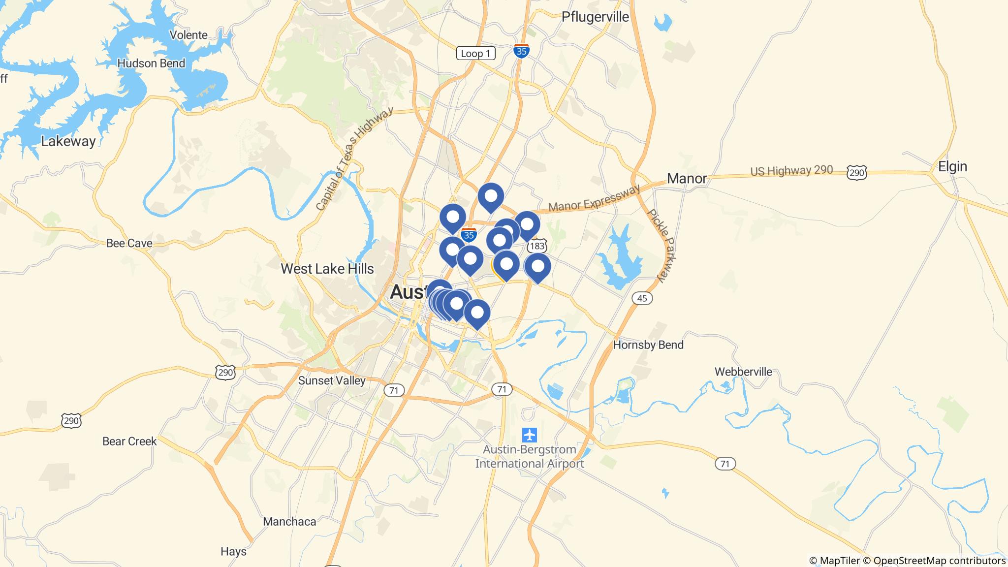 Street map of the ATM area