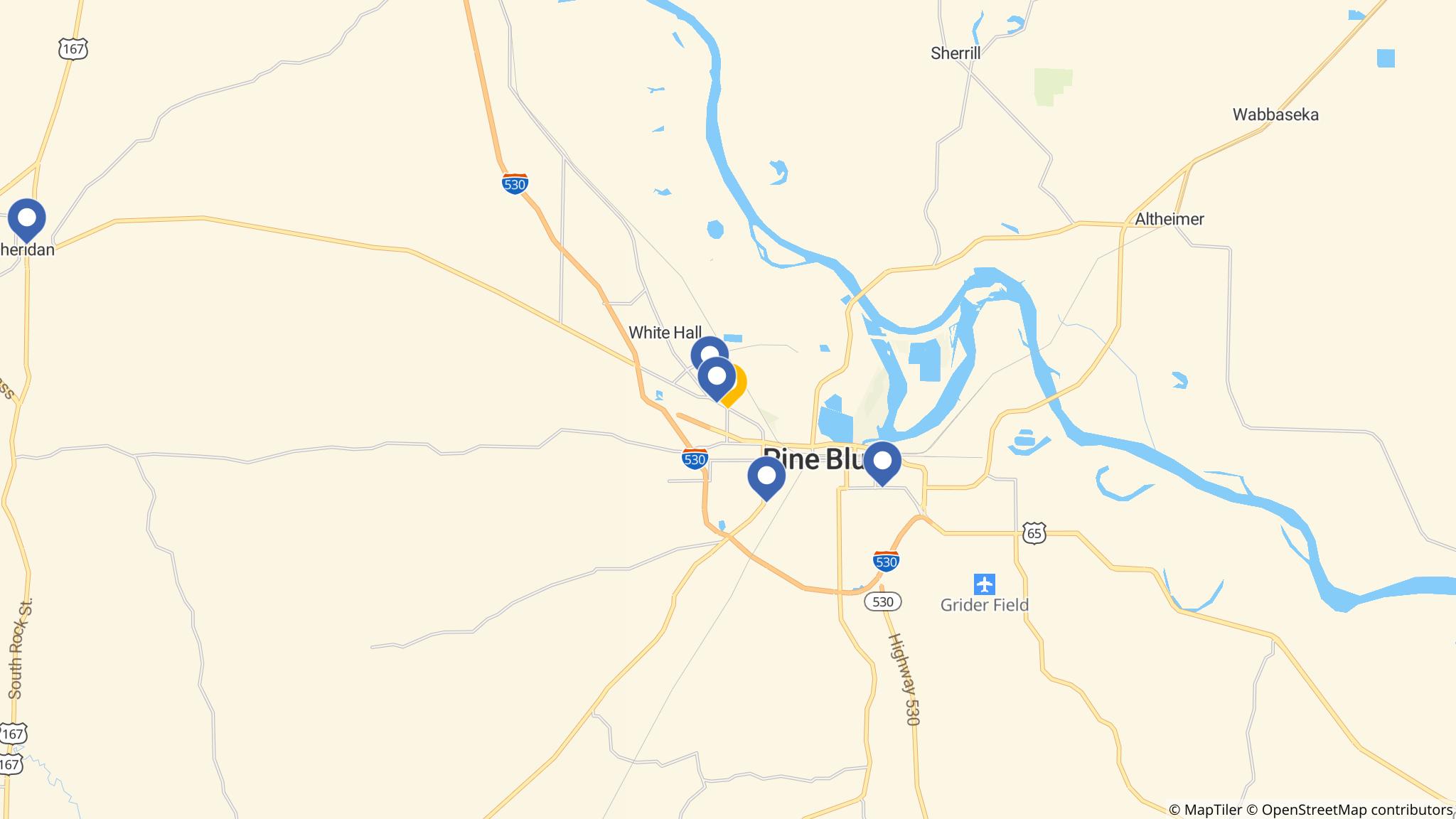 Street map of the ATM area