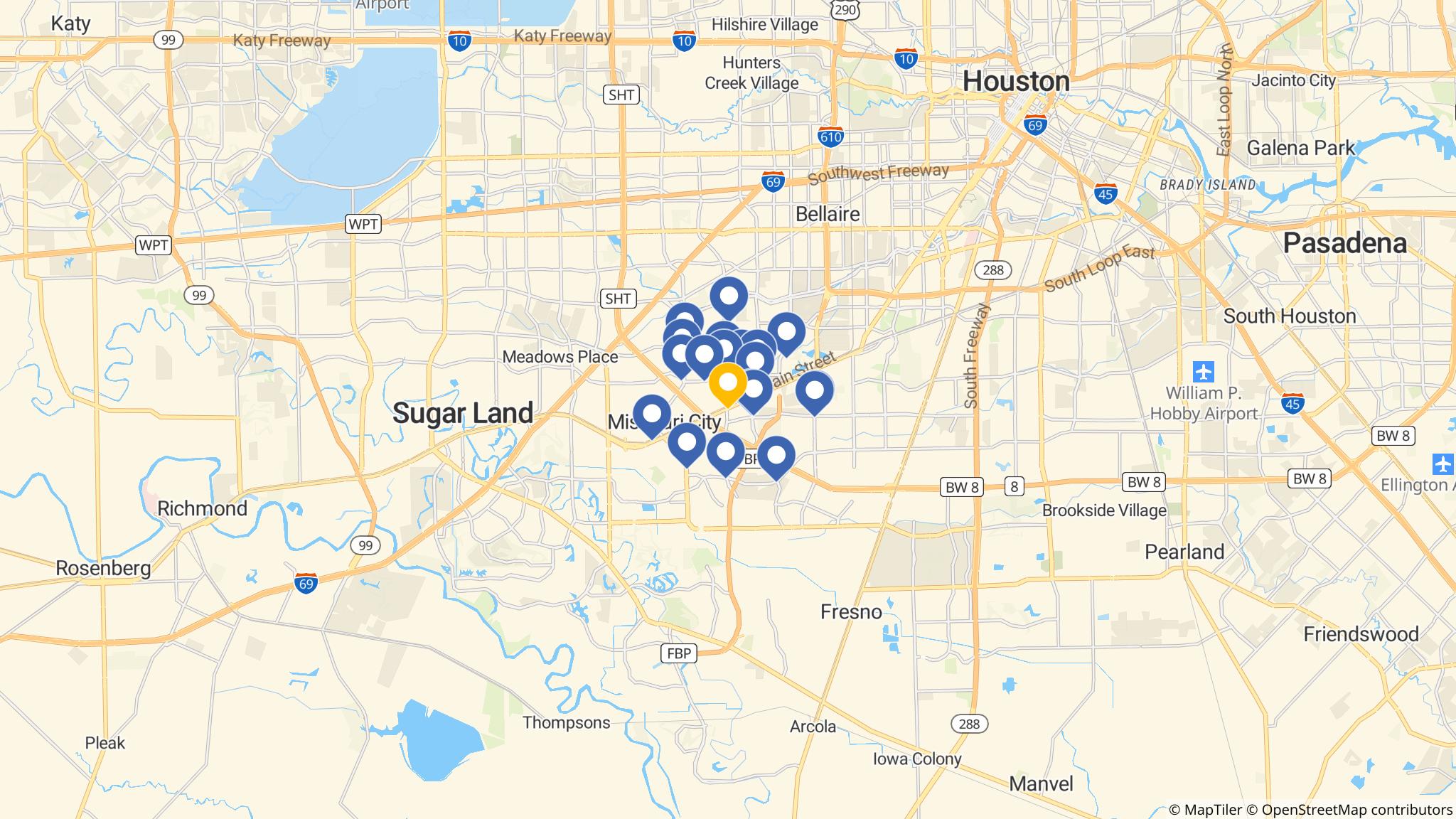 Street map of the ATM area