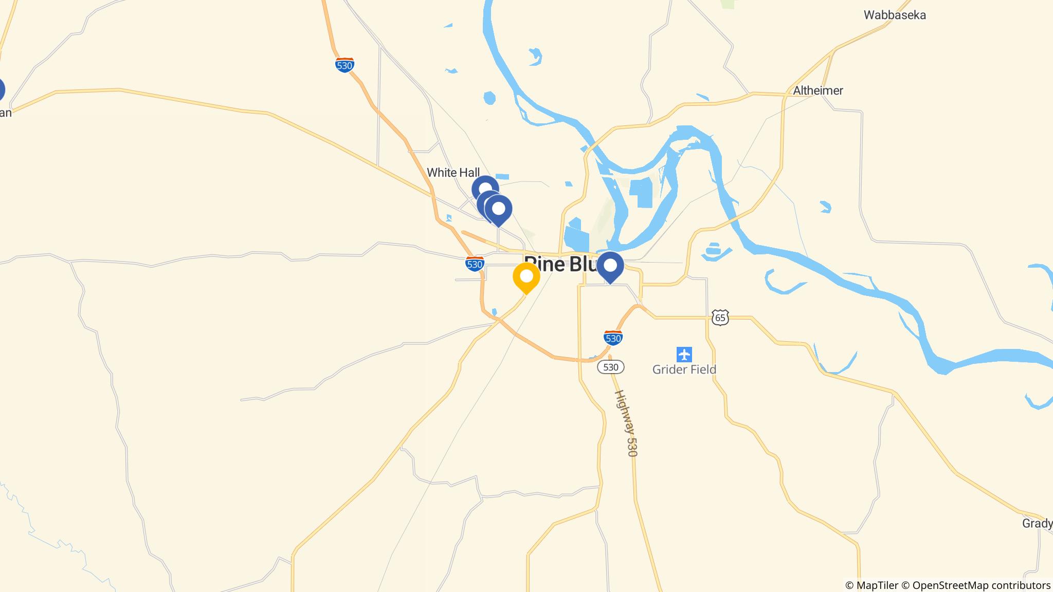 Street map of the ATM area