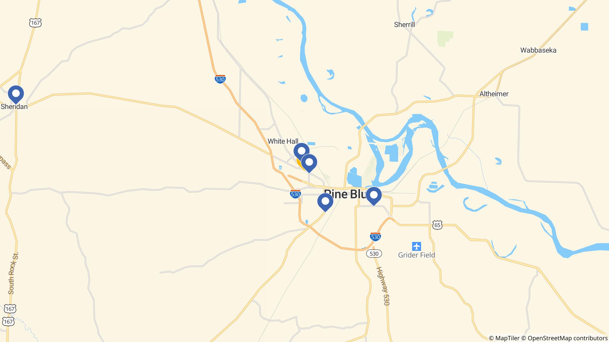 Street map of the ATM area