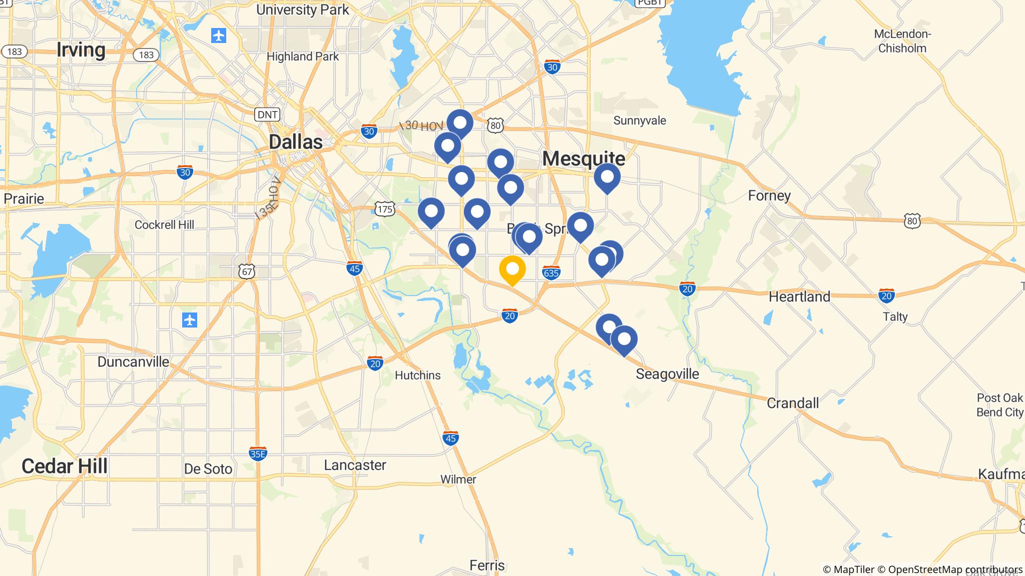 Street map of the ATM area