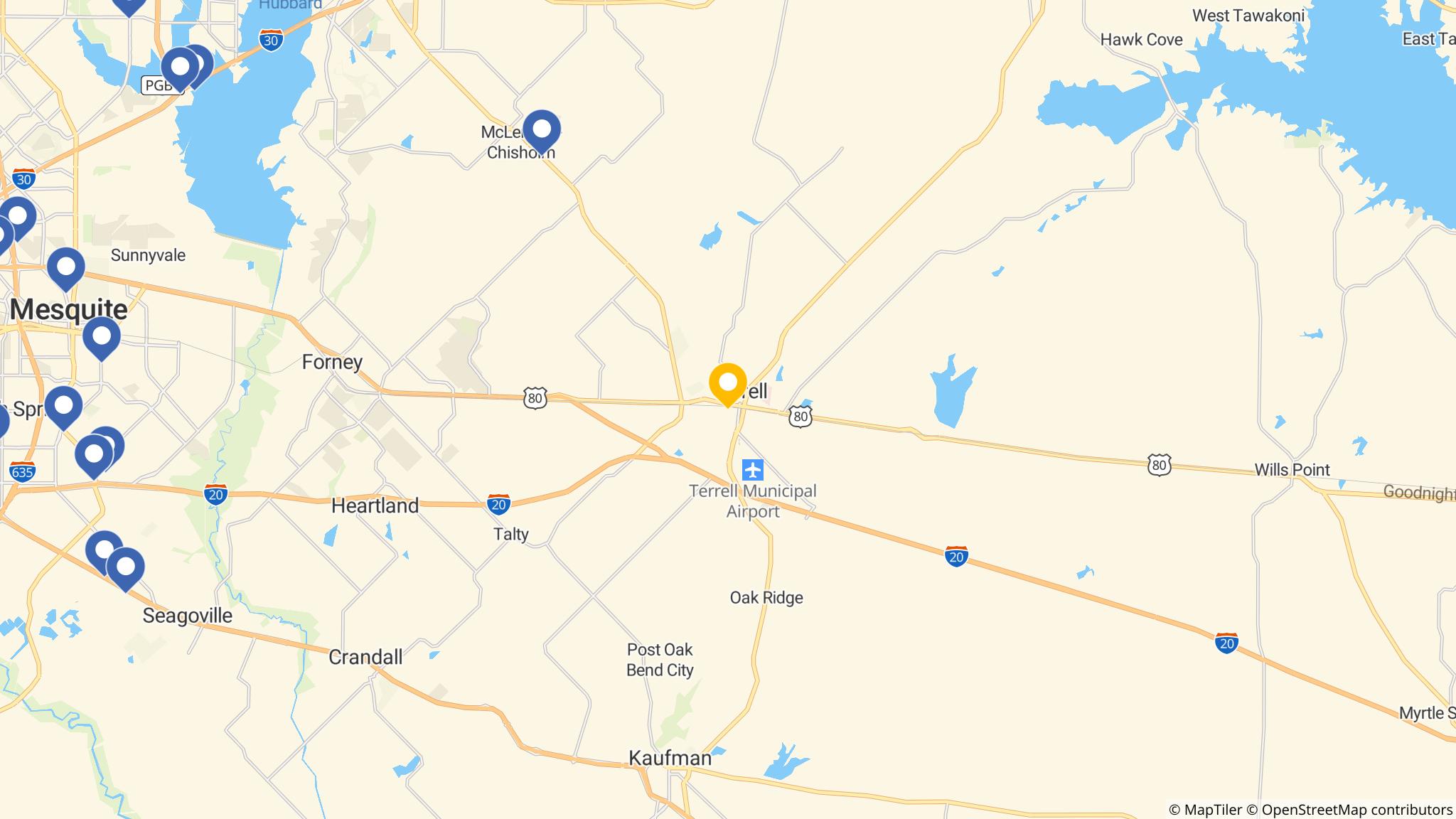 Street map of the ATM area
