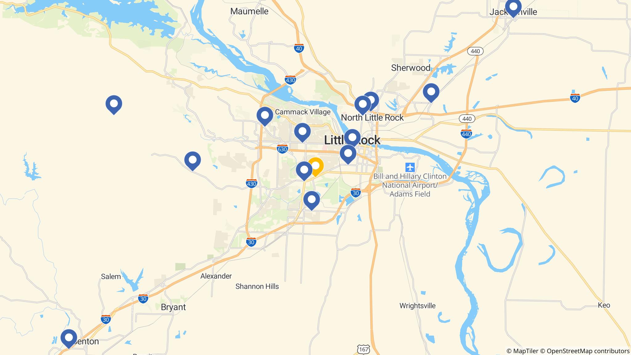 Street map of the ATM area