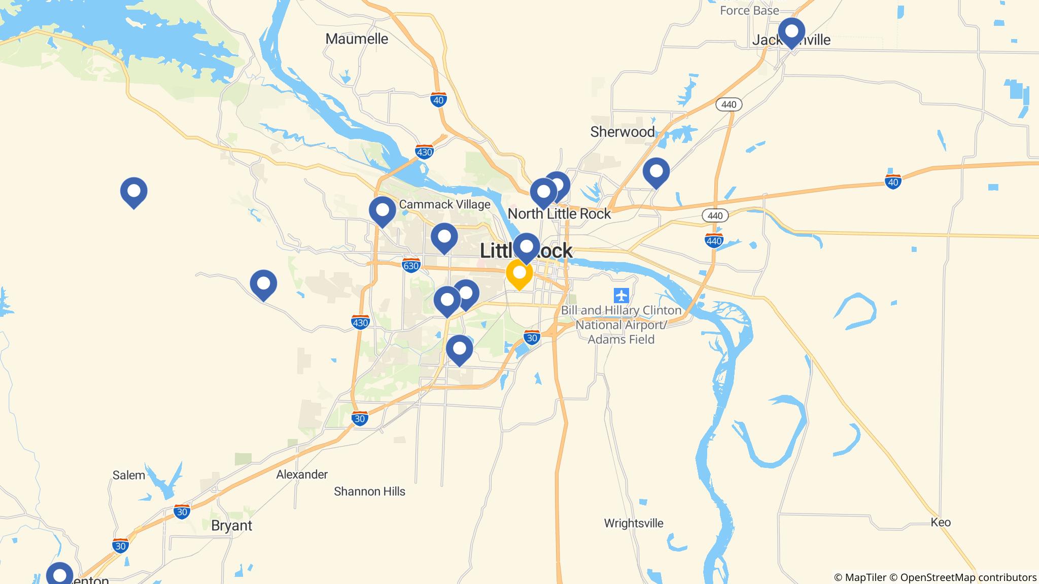 Street map of the ATM area