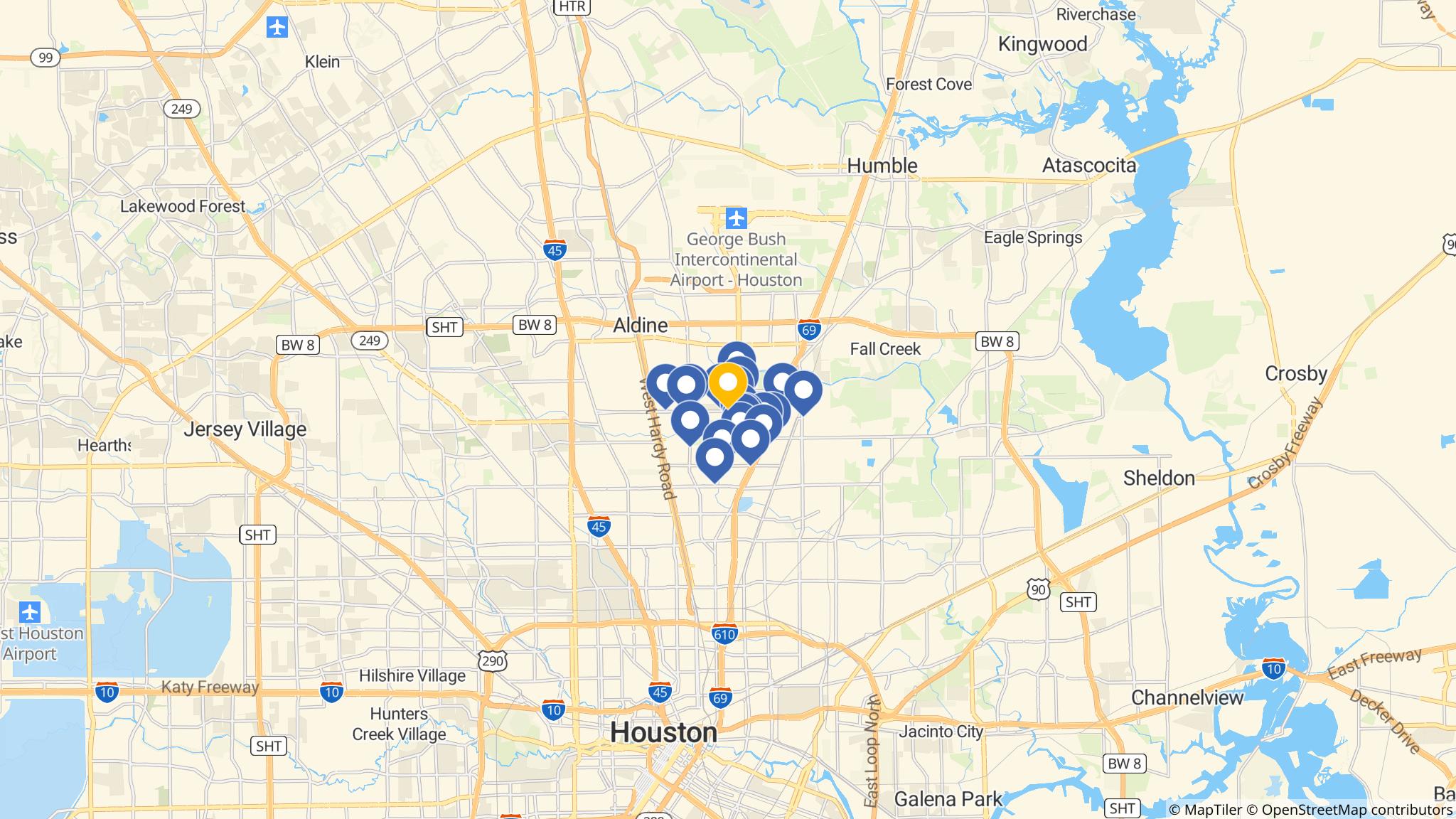 Street map of the ATM area