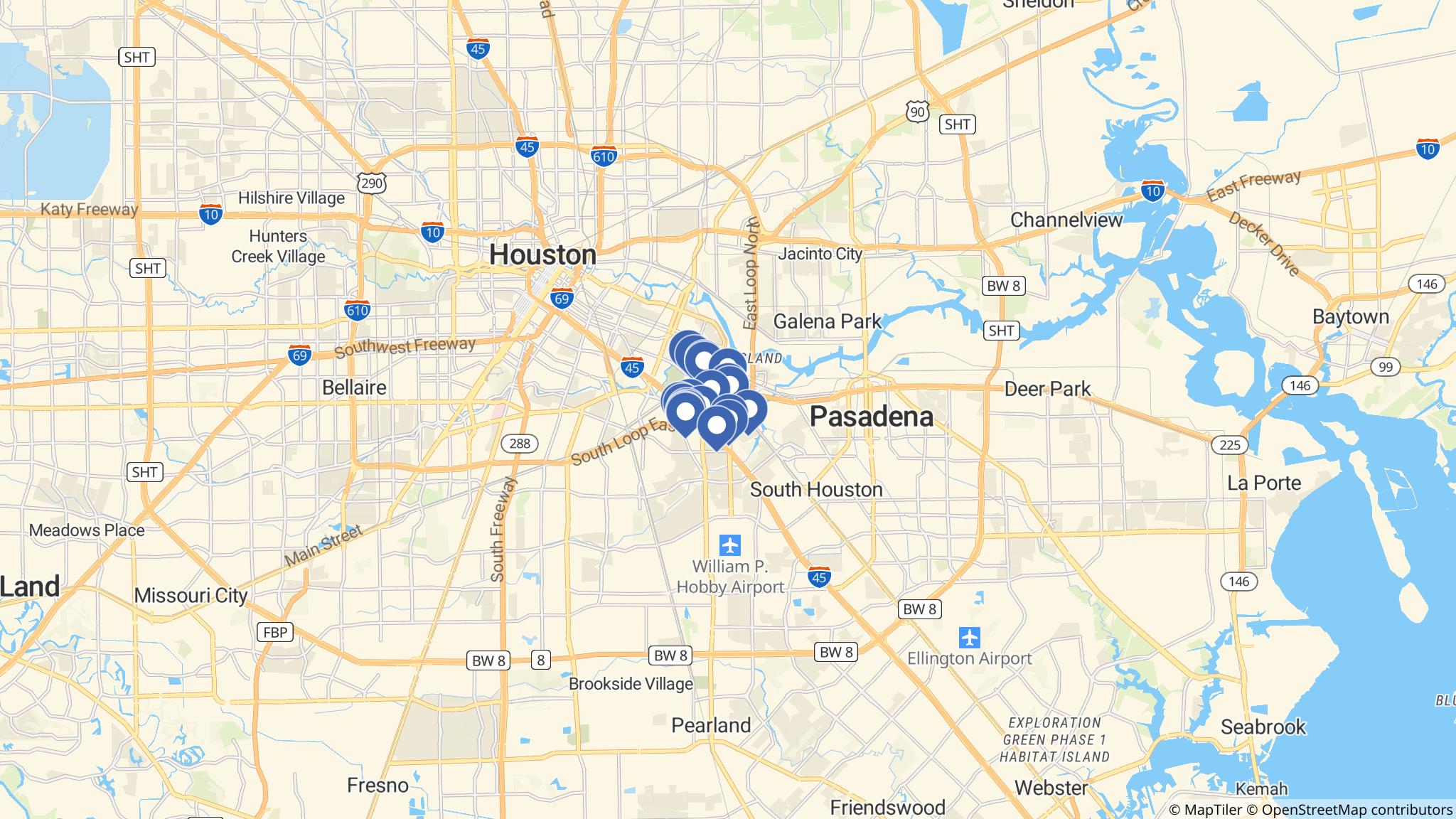 Street map of the ATM area