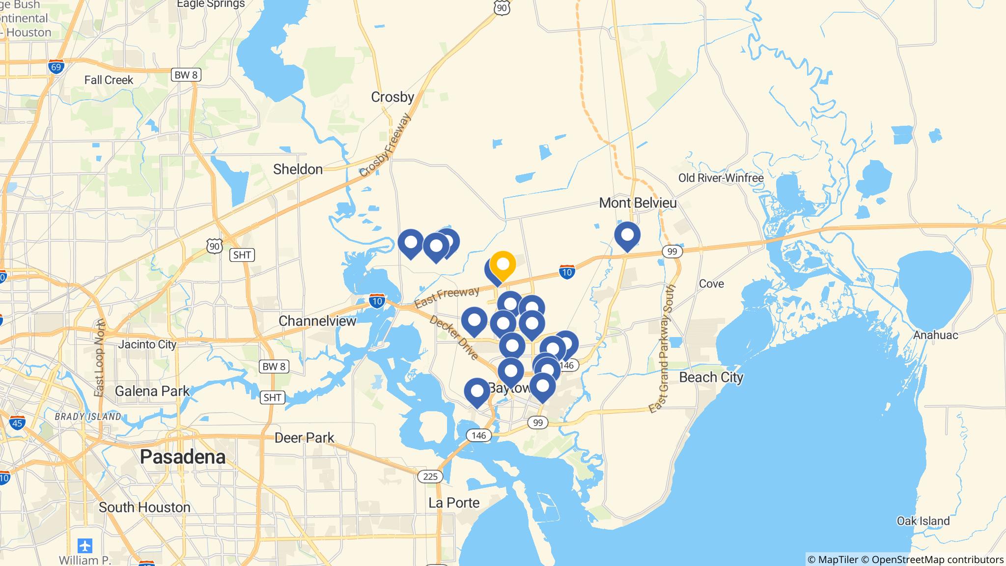 Street map of the ATM area