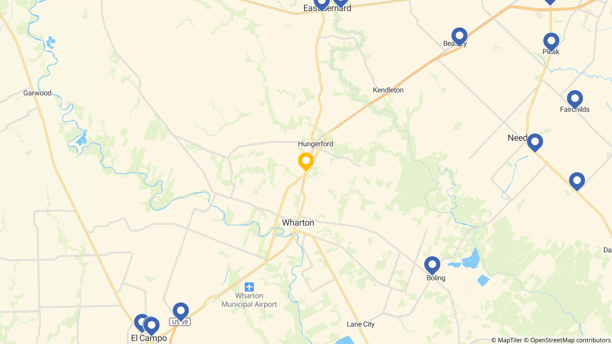 Street map of the ATM area