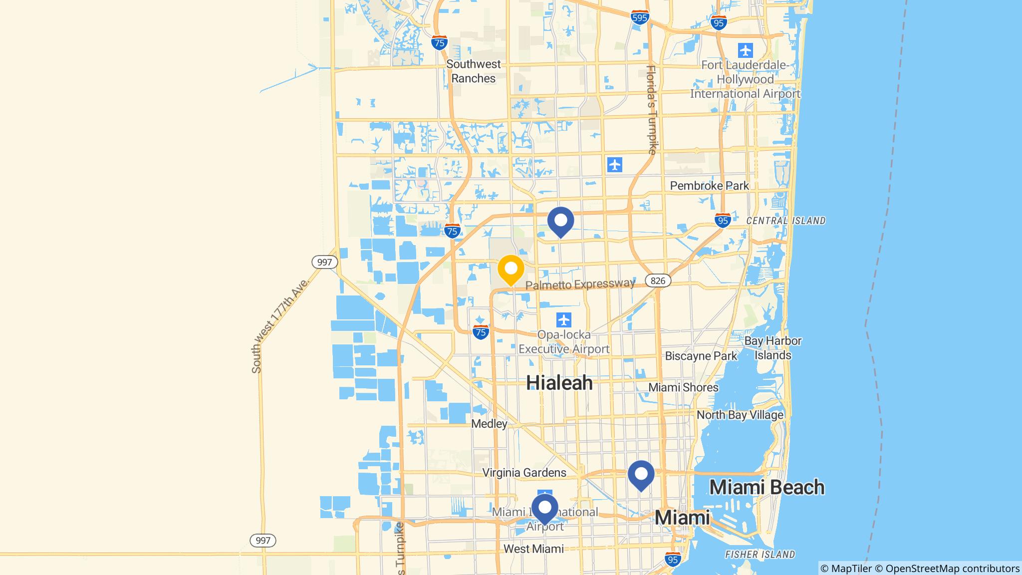 Street map of the ATM area