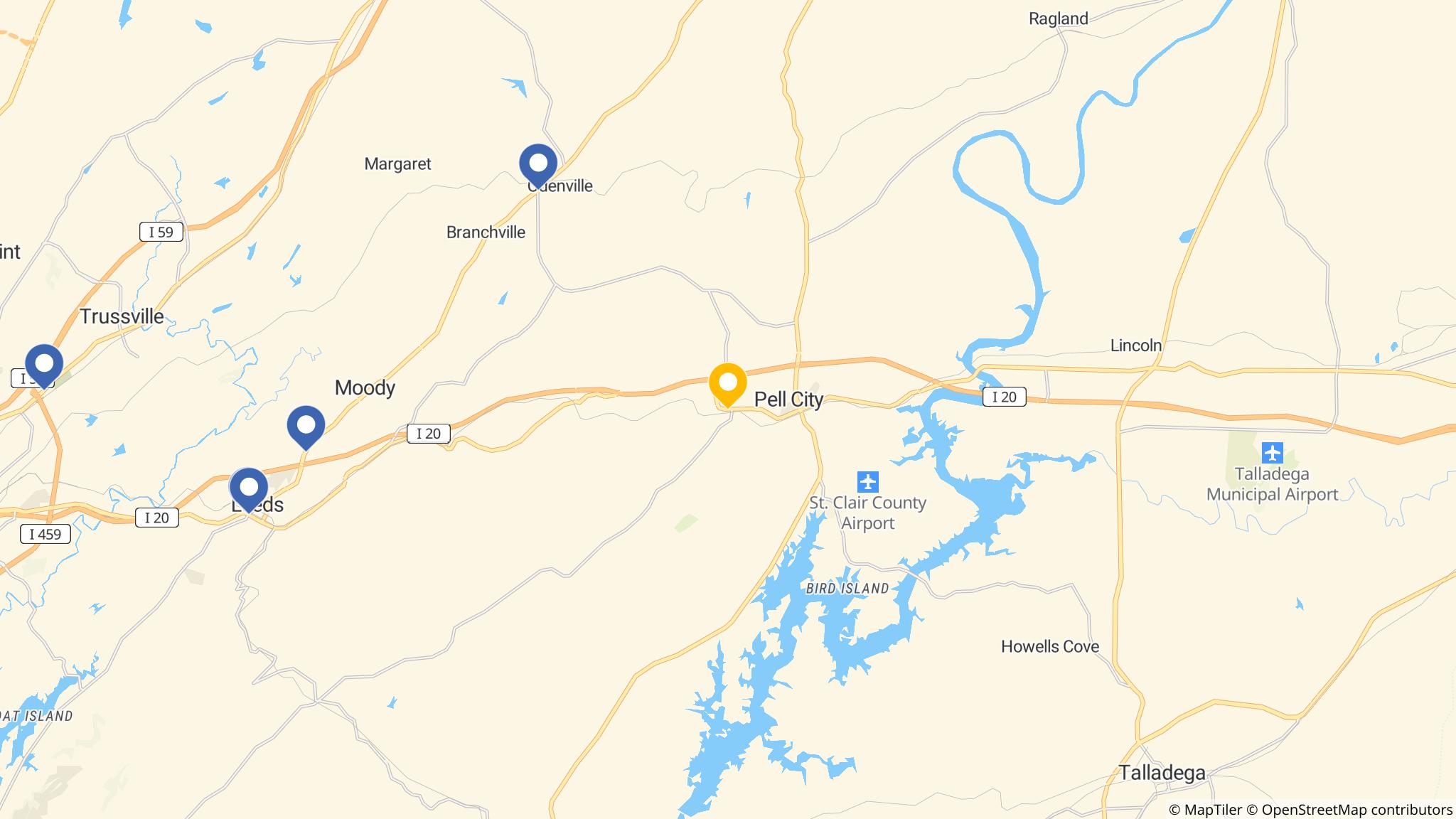 Street map of the ATM area