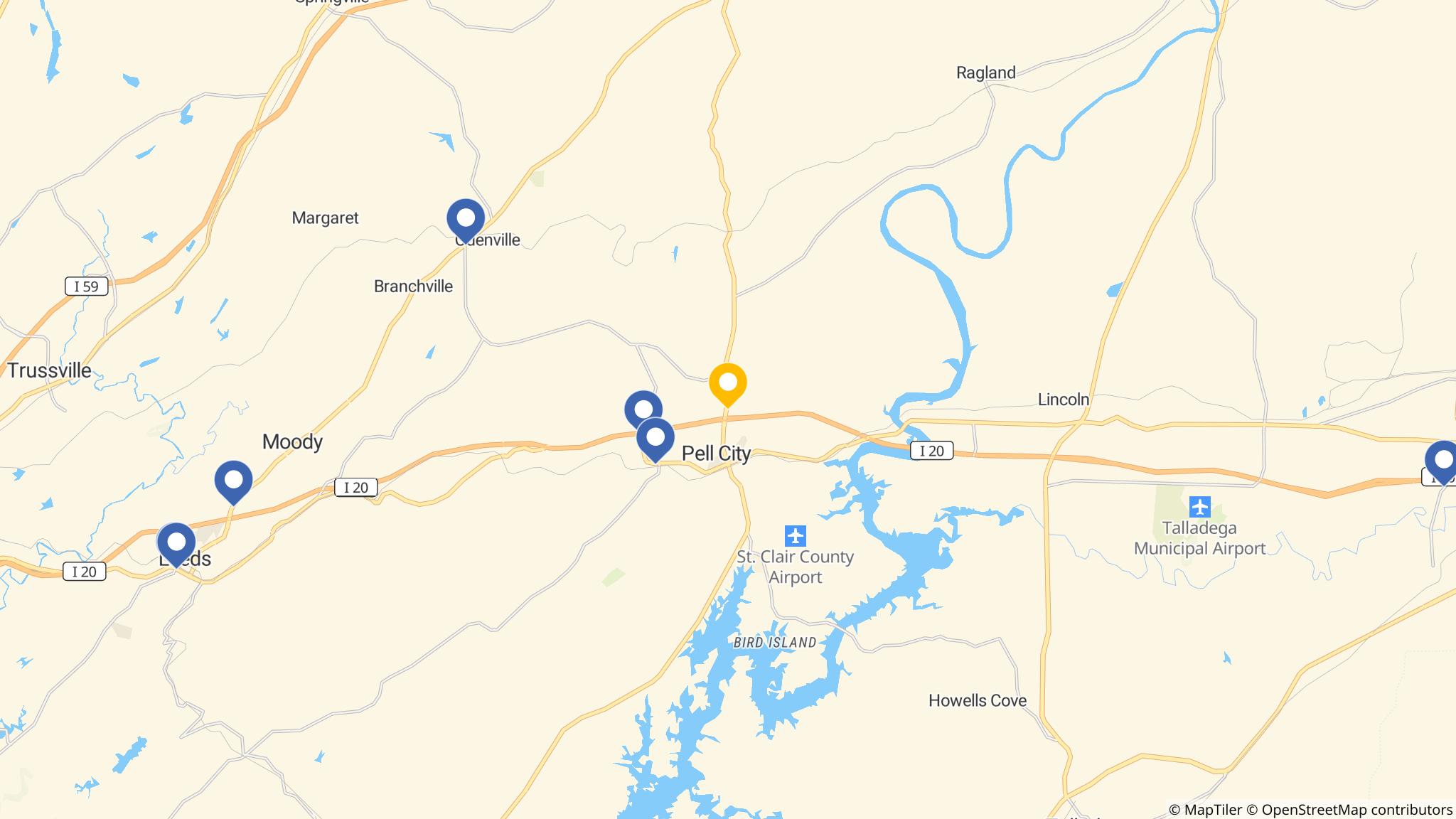 Street map of the ATM area
